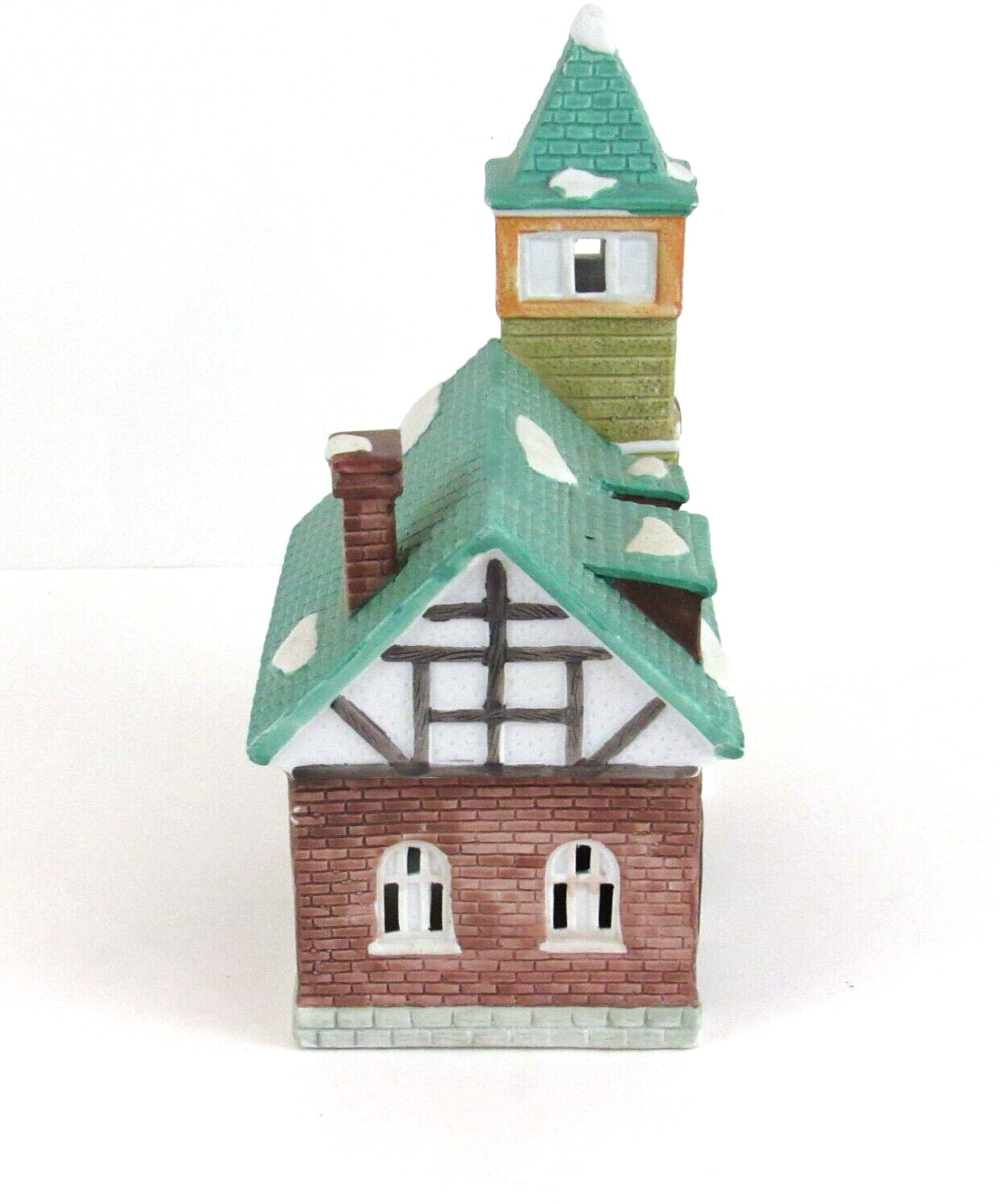 Dickens Collectables Porcelain Hand Painted Fire Station Lighted House Vtg. 1992