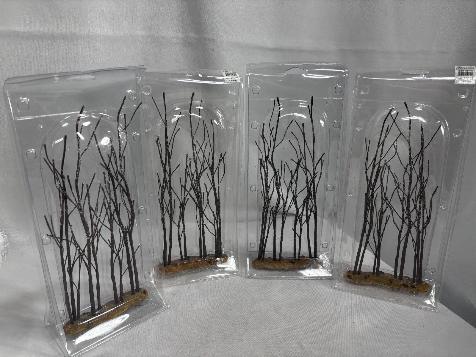(4) Lemax 14614 11″ STAND OF SYCAMORE TREES Christmas Village Landscape Scenery