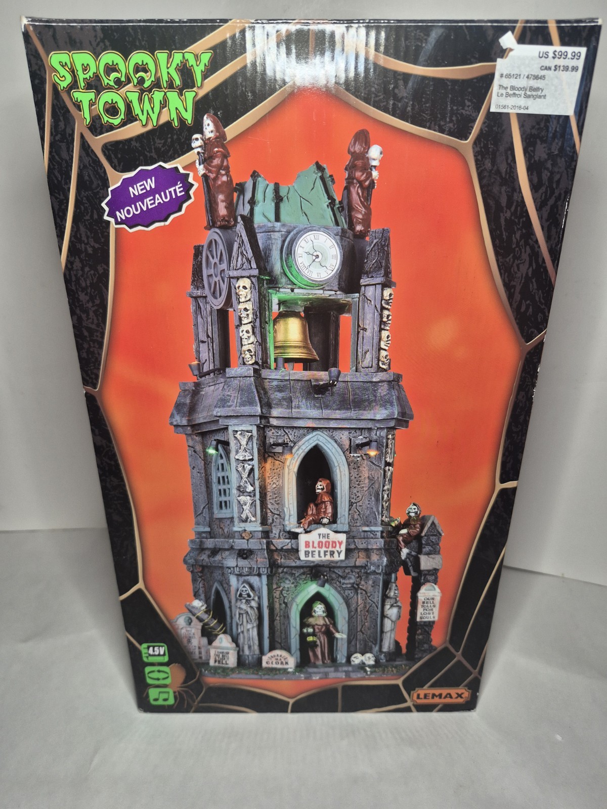 Lemax Spooky Town THE BLOODY BELFRY Halloween 94958 2016 Broken Read Description