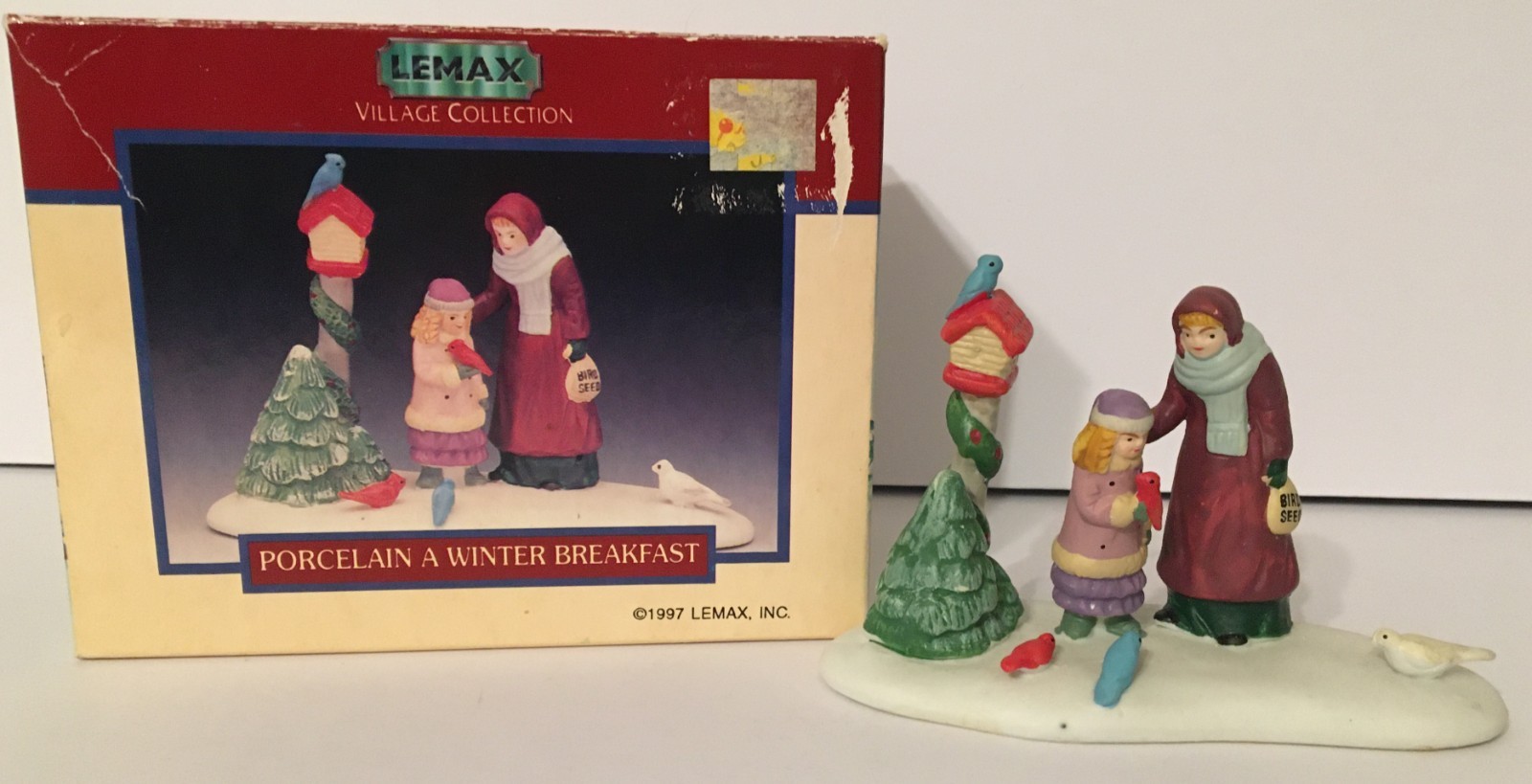 Lemax 1997 Village Collection Porcelain Figurine “A Winter Breakfast” in Box