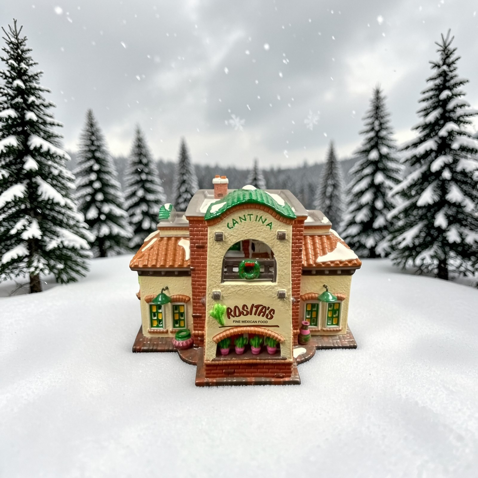 Dept. 56 Snow Village Rosita’s Cantina 54883 Mexican Restaurant Retired 1996