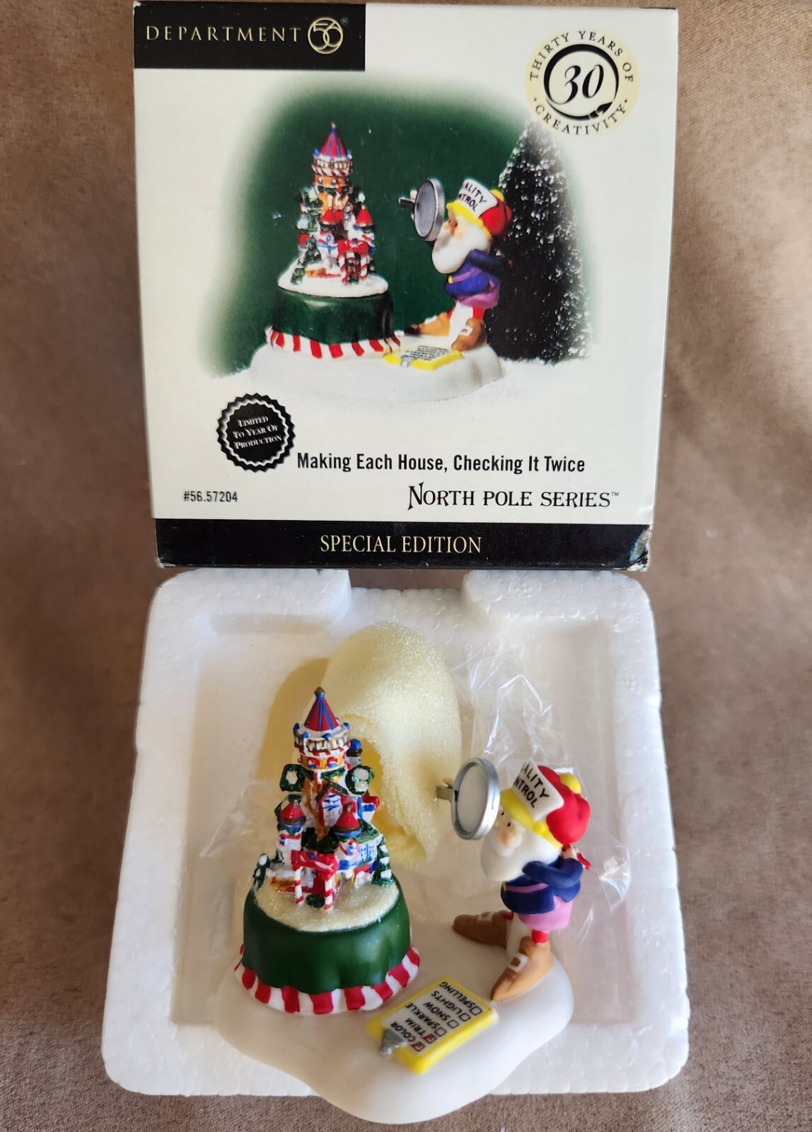 Making Each House, Checking It Twice #57204 Dept. 56 North Pole-BUYER GUARANTEE