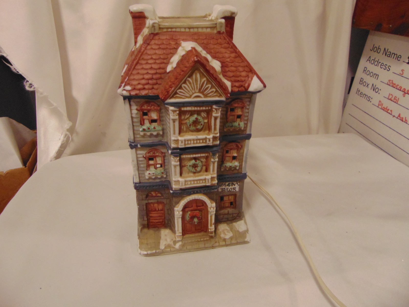 1992 Higgin’s Tailor Shop Lighted Building by Mervyn’s Village Square