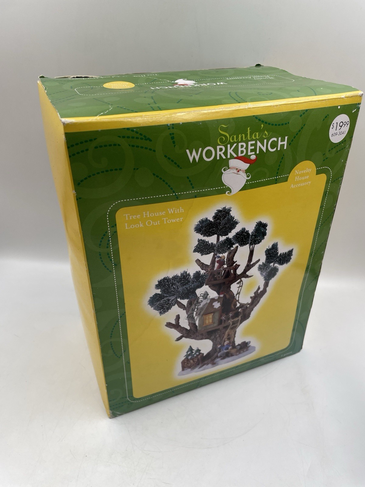 Vintage Santa’s Workbench Tree House With Lookout Tower 2002 Christmas Village