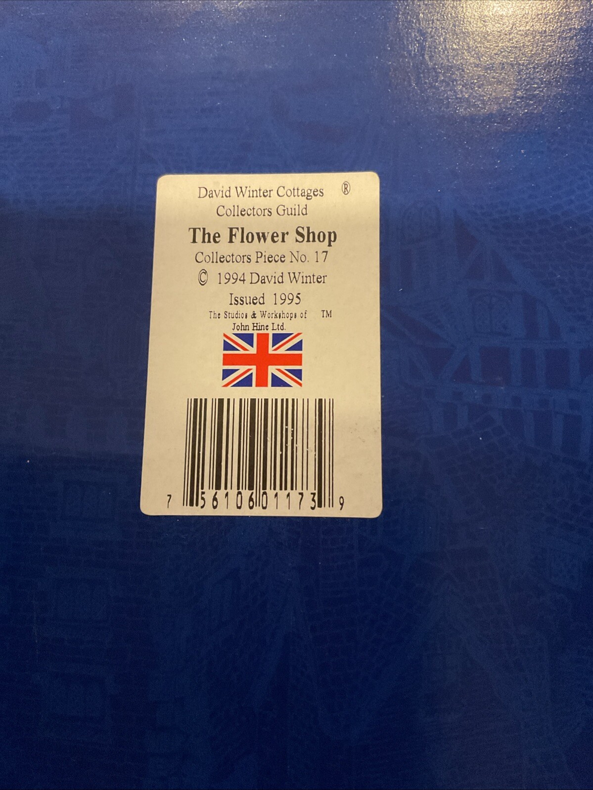 The Flower Shop – 1995 David Winter – Collector’s Piece #17 – Includes Box & COA