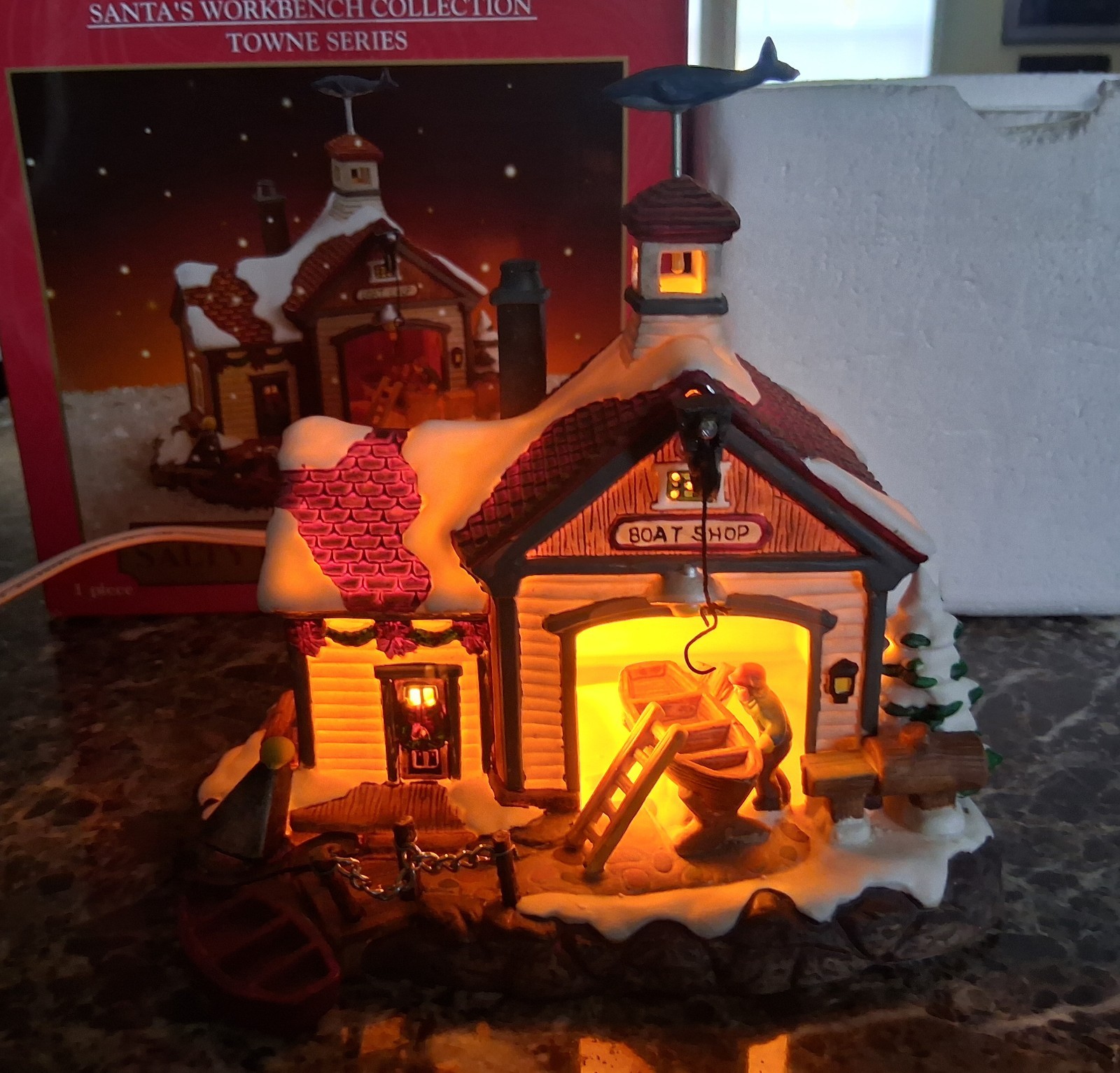Santa’s Workbench Collection Towne Series Salty Dog Boat Shop Christmas Village