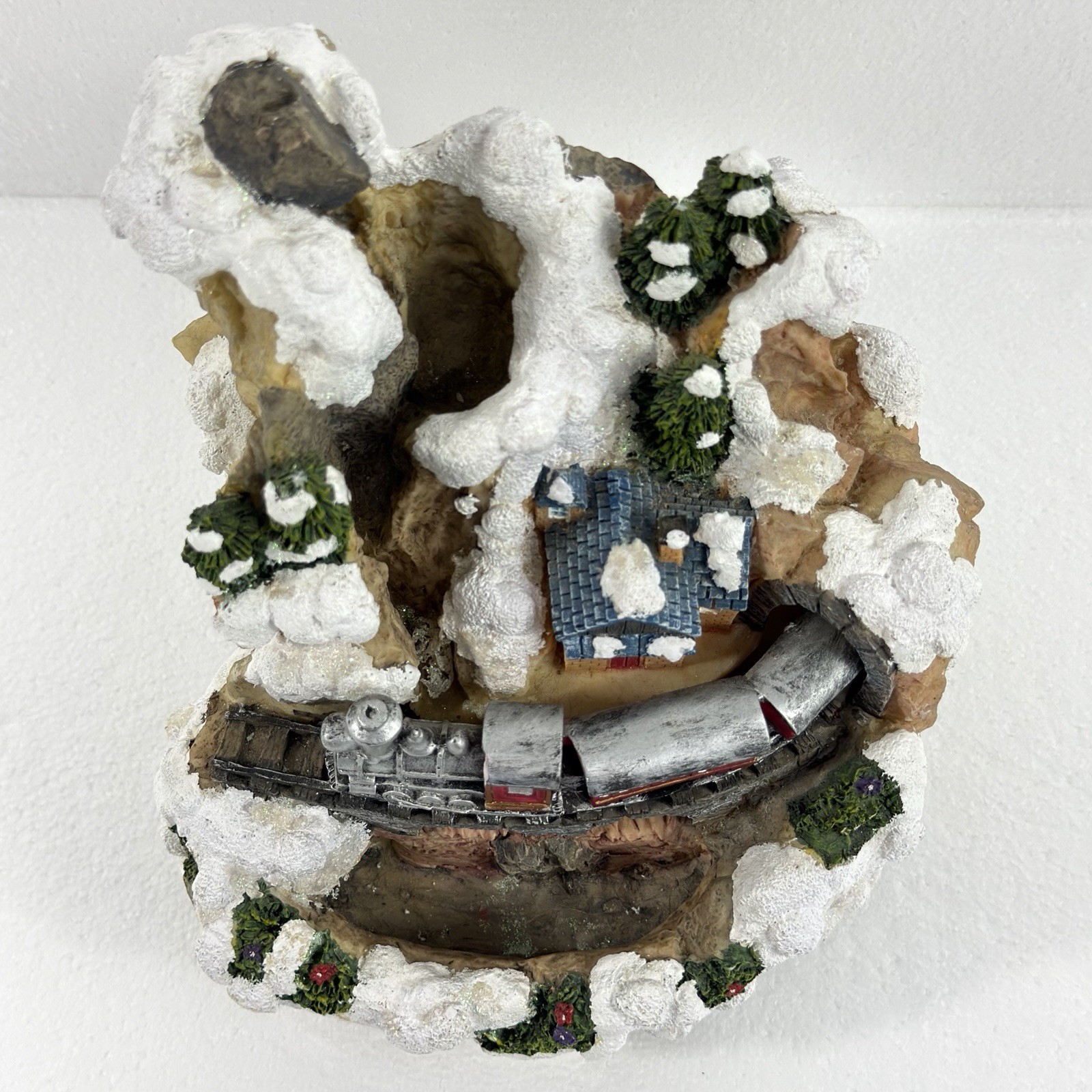 San Francisco Music Box Christmas Train Village Tunnel Scene Music Box WORKS