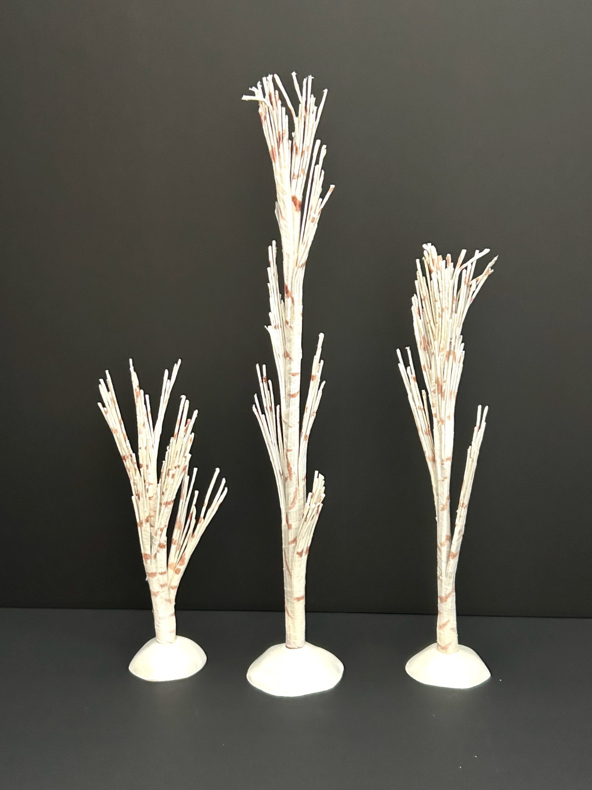 St Nicholas Square Village Birch Trees 3 Piece Set in Box 12″ 9″ 7″ Dollhouse