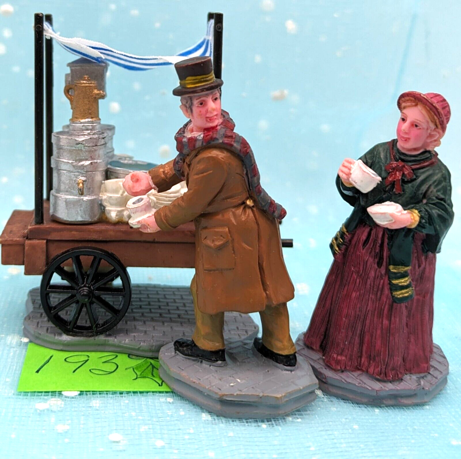 Lemax Coffee Stall Victorian vendor Christmas Village Figurines NO BOX INV193