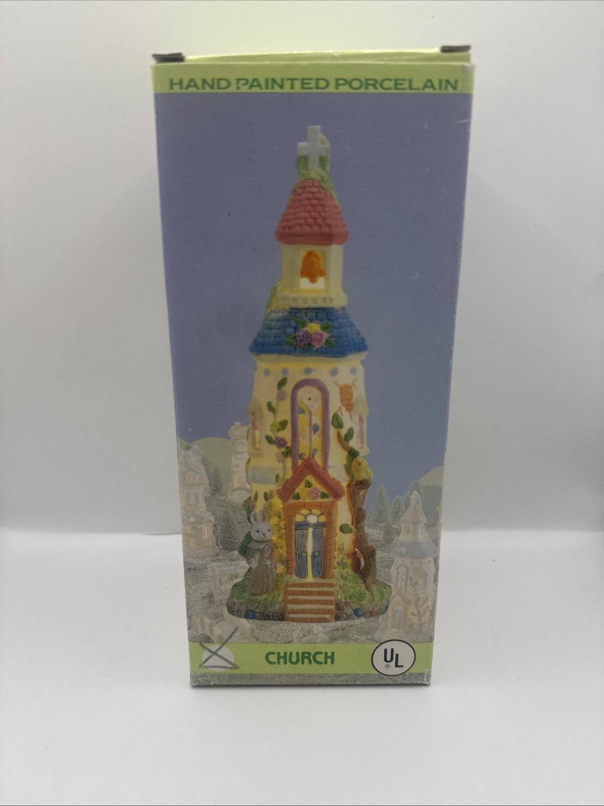 1994 Hand Painted Porcelain 8″ Church Distributed by Collins International