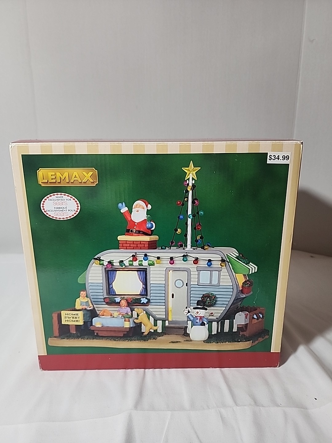 Lemax Home Sweet Home Santa Trailer Camper Lighted Village House Sears Exclusive