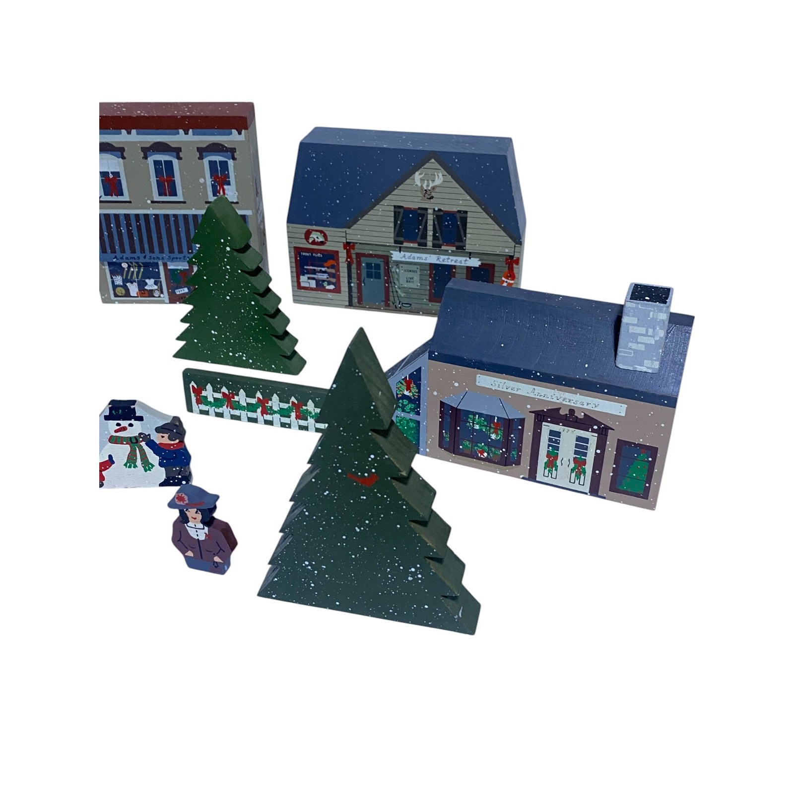 Noblesville Indiana Town Square Village Wood Collection Lot 23 Pieces