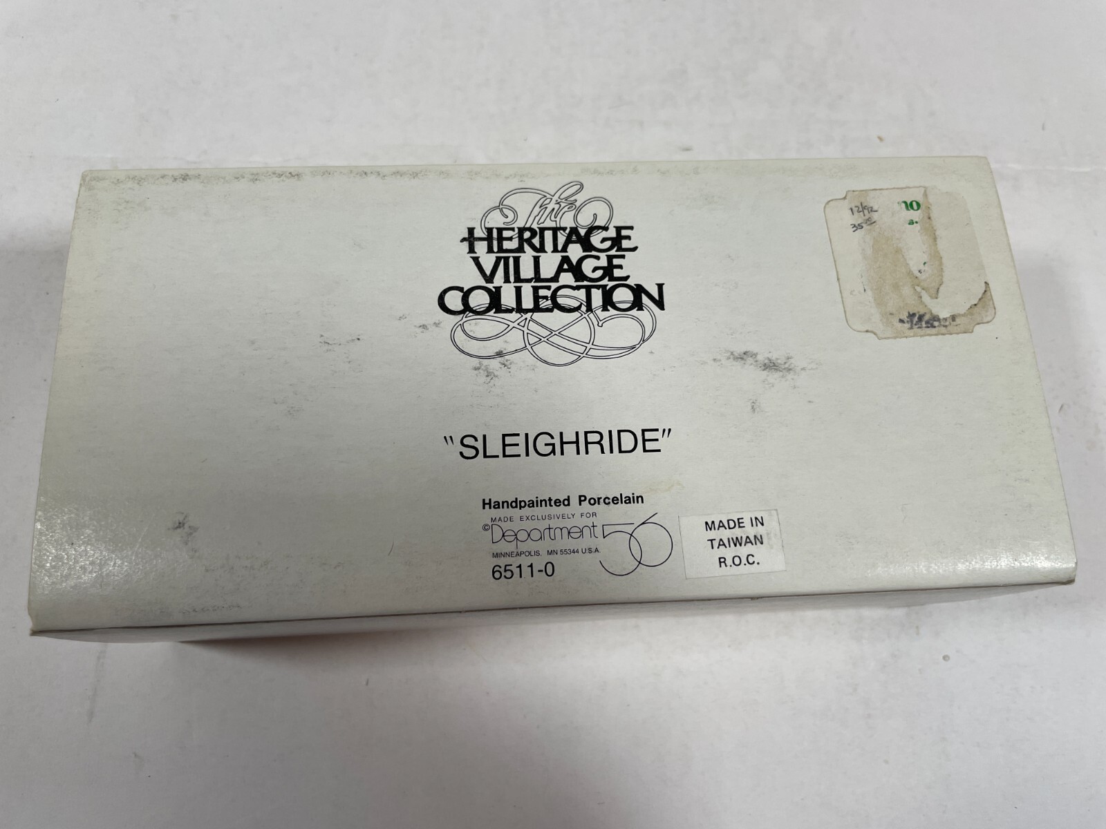 Dept 56 Heritage Village Dickens’ Sleighride #6511-0 Retired 1986 In Box Taiwan