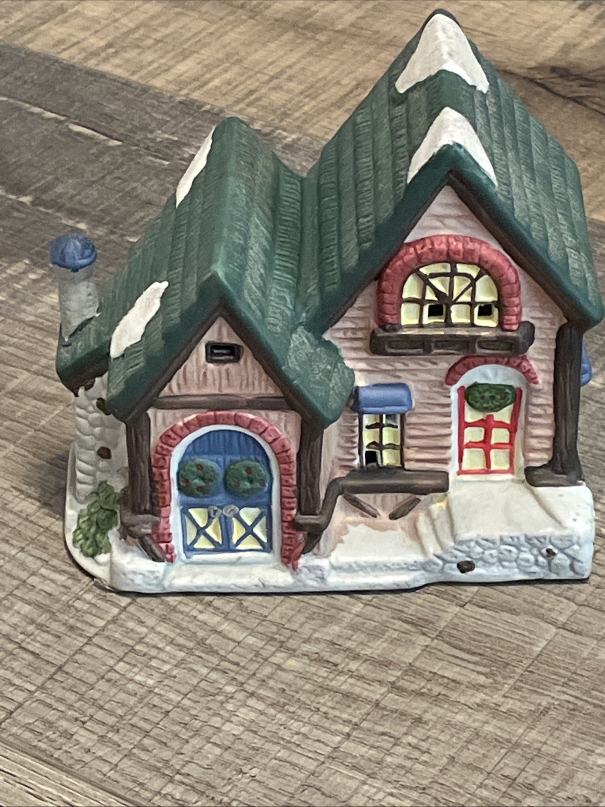 Vintage 2001 Cobblestone Corners Christmas Village Sasler House Dollar Tree