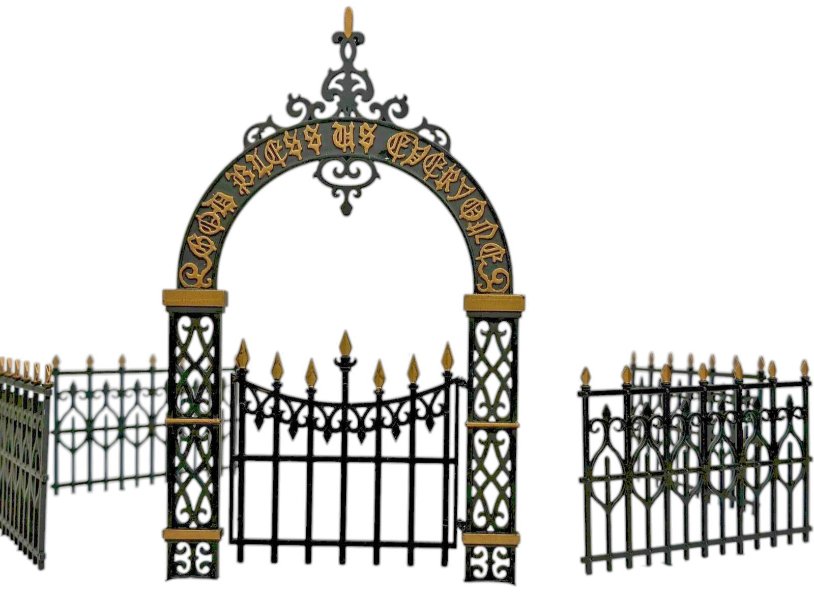 Department 56 Heritage Village Victorian Wrought Iron Fence & Gate #5252-3