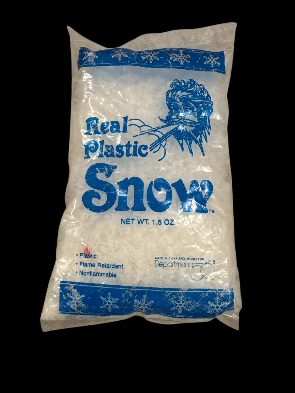 Dept 56 Real Plastic Snow 1.5 Ounce Bag Sealed