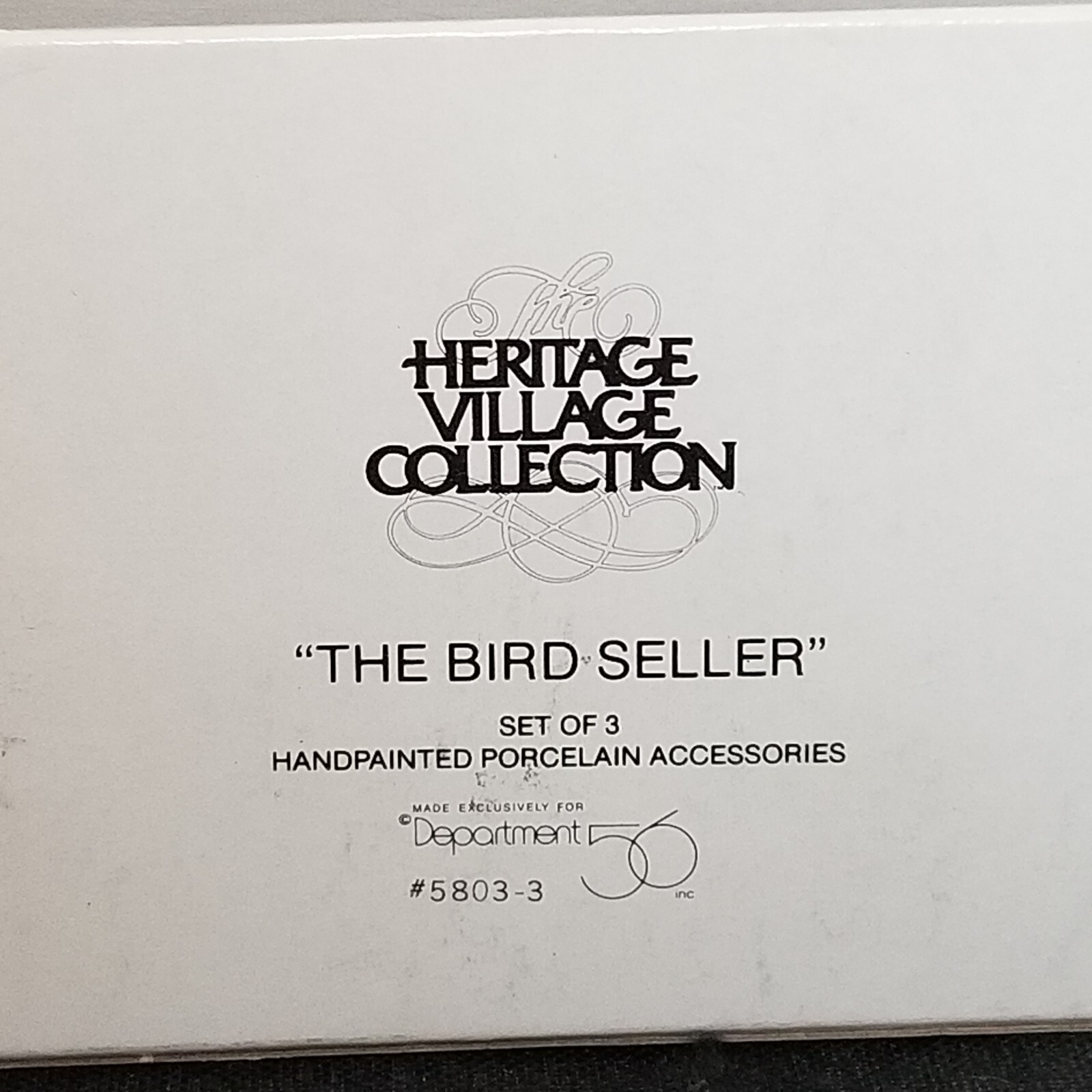 Vtg Dept 56 Heritage Village The Bird Seller Figure Set 5803-3
