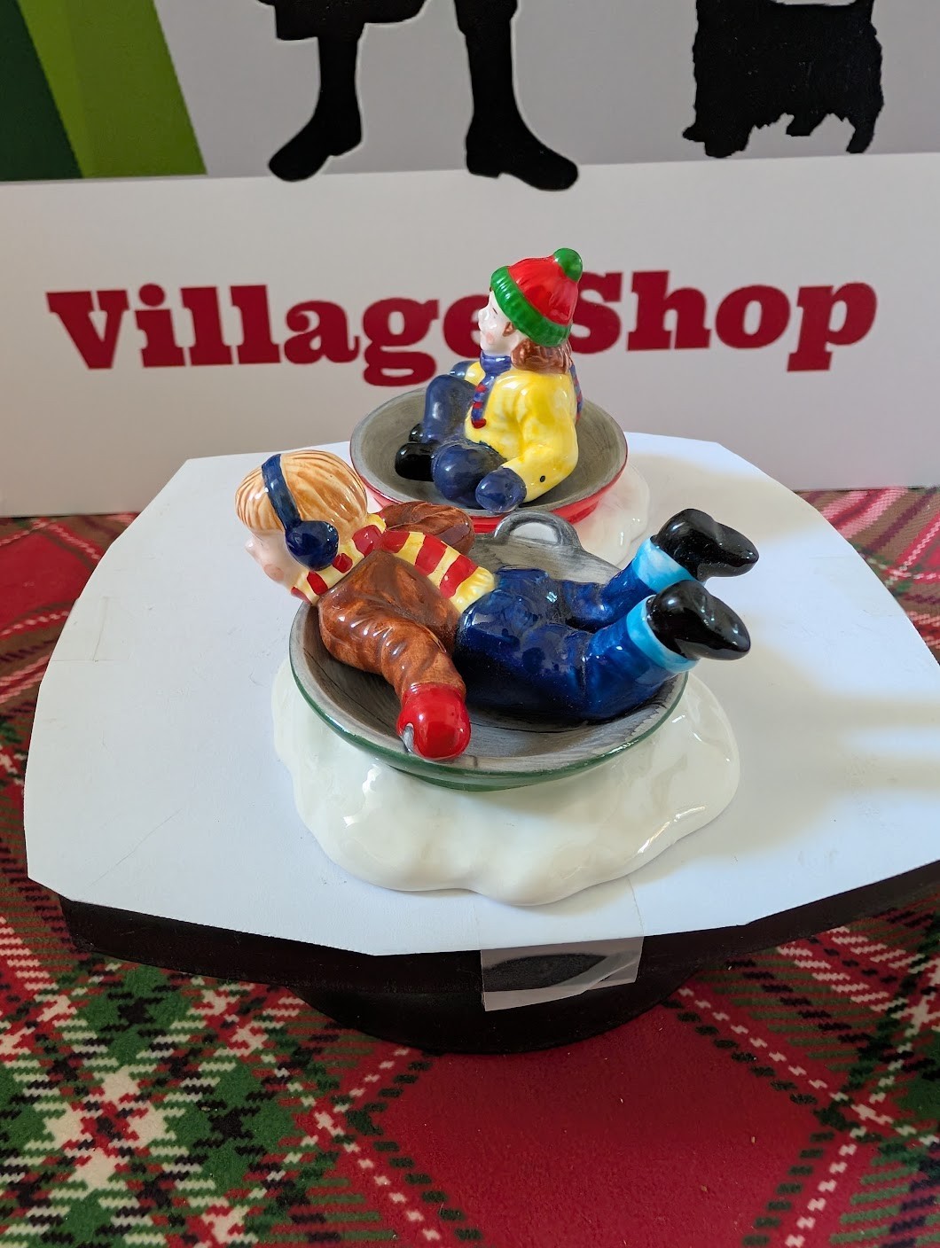 Dept 56 Snow Village- Round and Round We Go set of 2