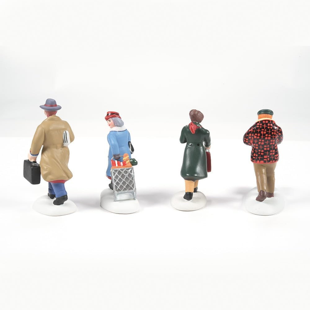 Christmas in the City Village Accessories Busy Sidewalks Figurine Set, 2.5 Inch,