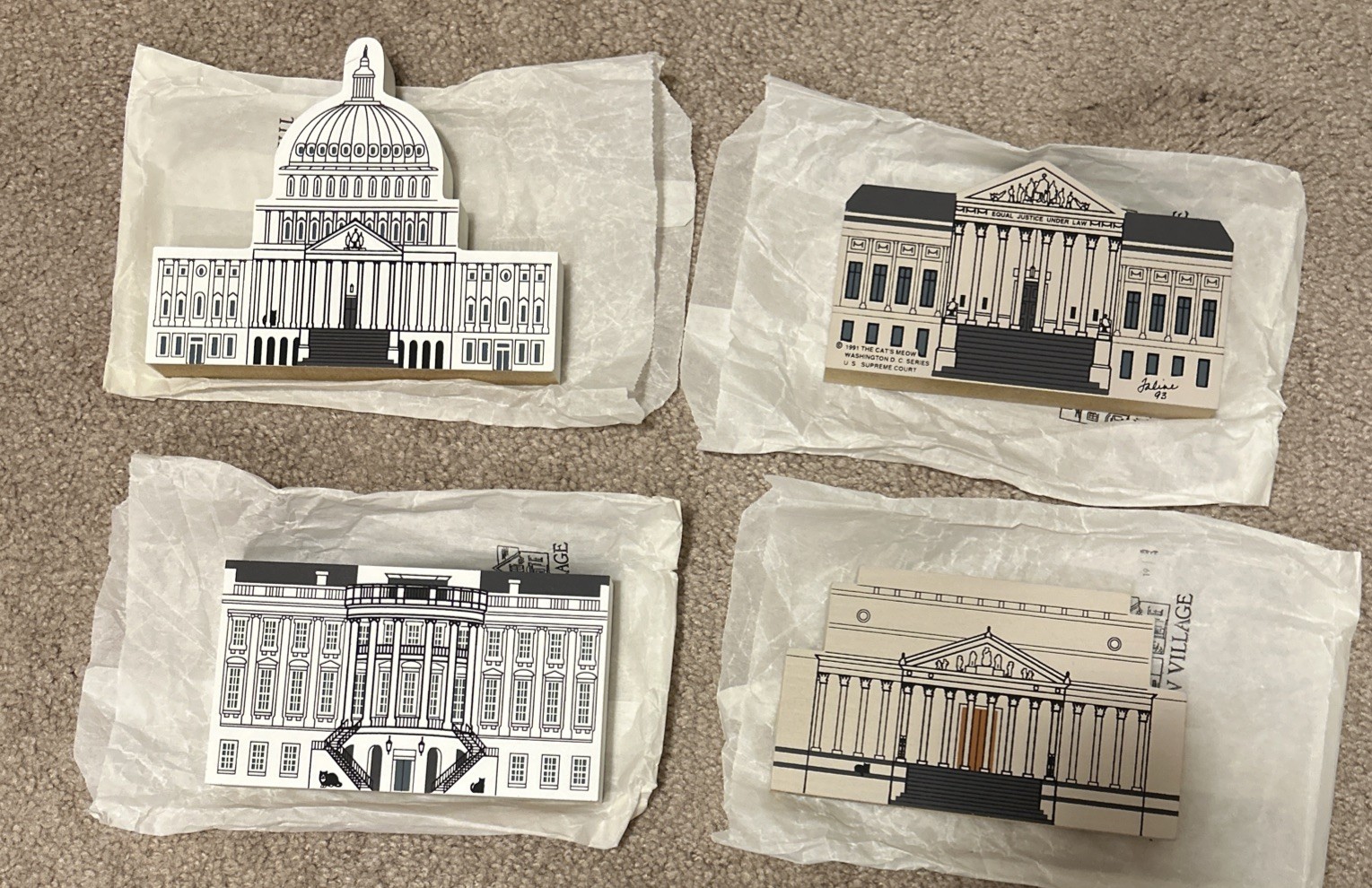 Cat’s Meow Village 1991 Washington DC Series White House Court Archives Capital