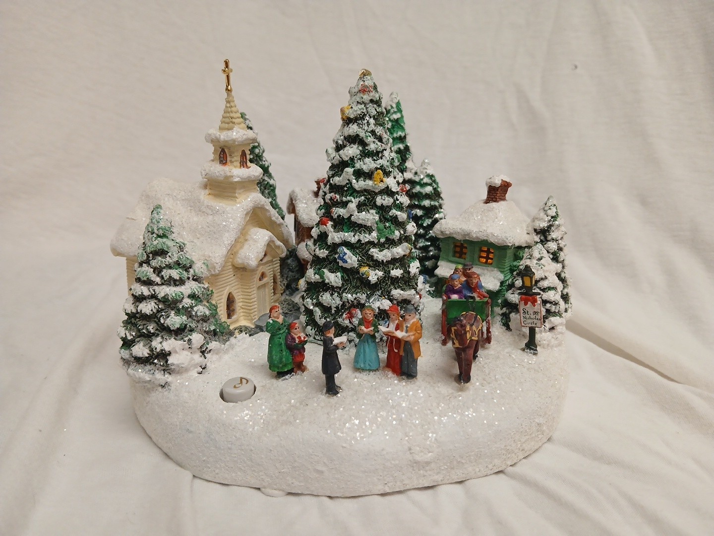 Thomas Kinkade St. Nicholas Circle Christmas Village Figurine 2011 Teleflora