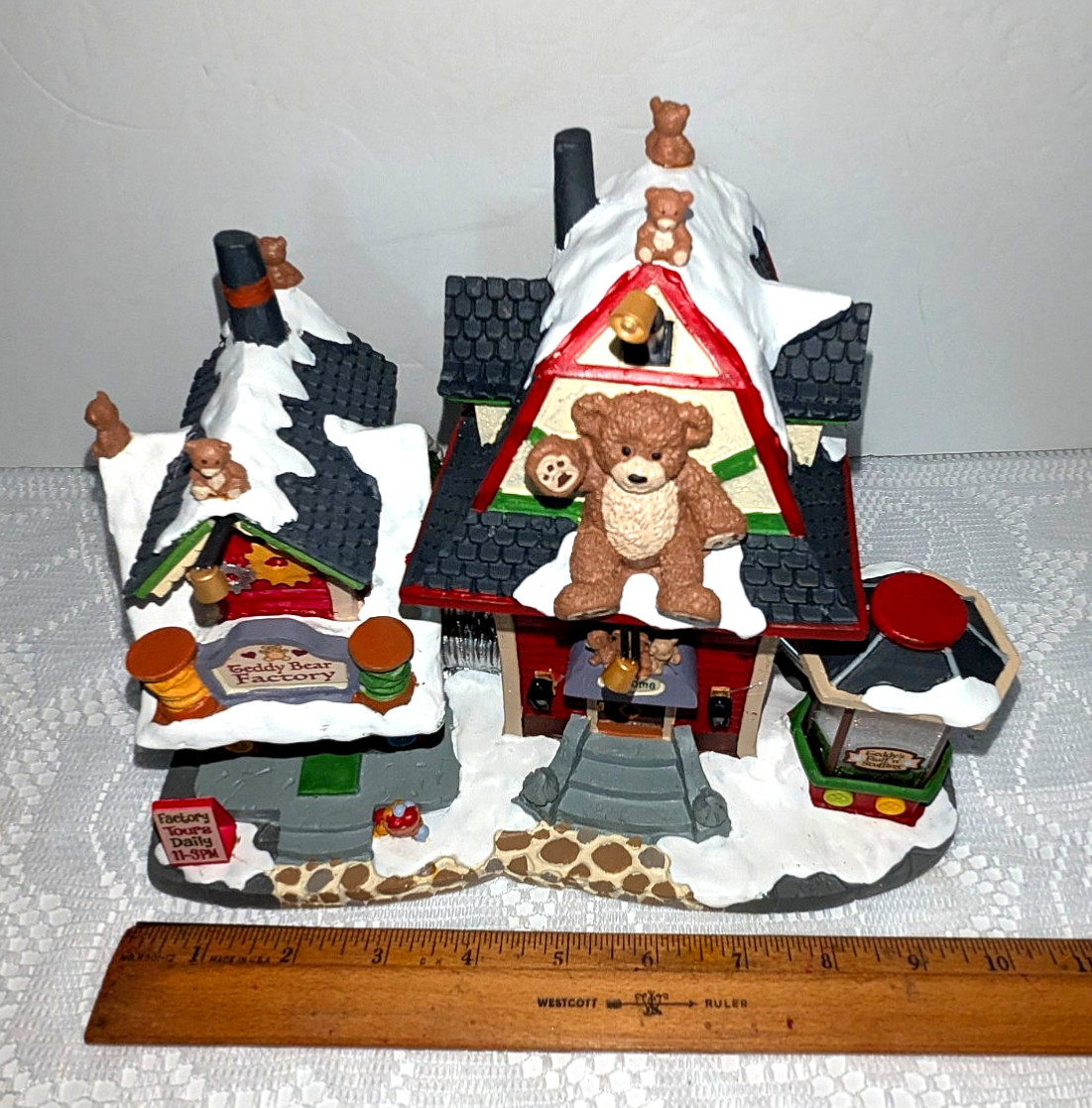 Lemax Caddington Village Teddy Bear Factory Adorable LED Lit Collectible #55312