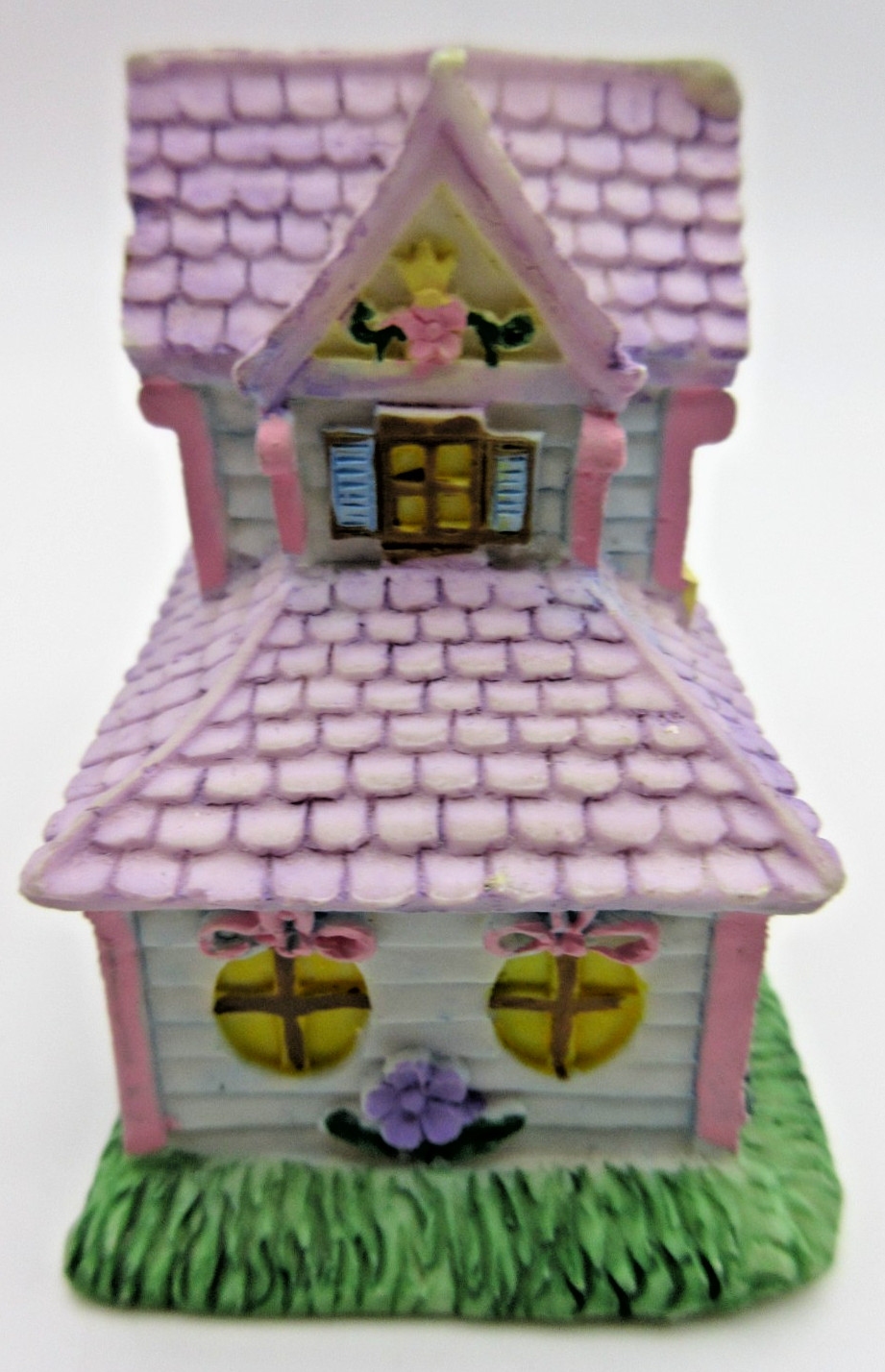 Miniature Bunny Rabbit Flower Shop Hinged Inside View Heavy Resin Spring Easter