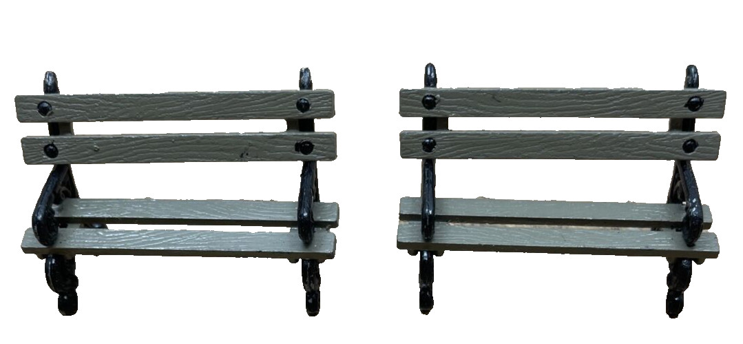Collectibles 2 Benches Village Decoration 1.5” Tall