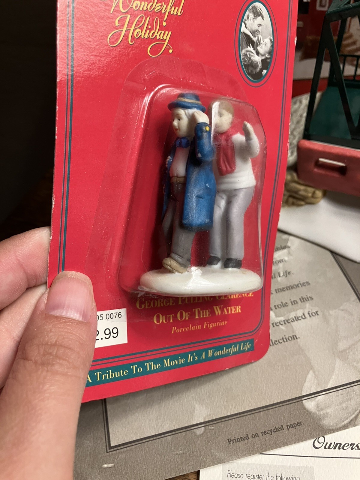 Rare!The Bedford Falls Bridge and “George Pulling Clarence Out Of The Water” NIB