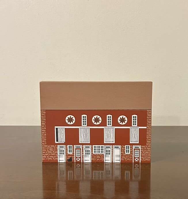 1992 CATS MEOW American Barn Series Pennsylvania Bank Barn Wood Shelf Sitter EUC