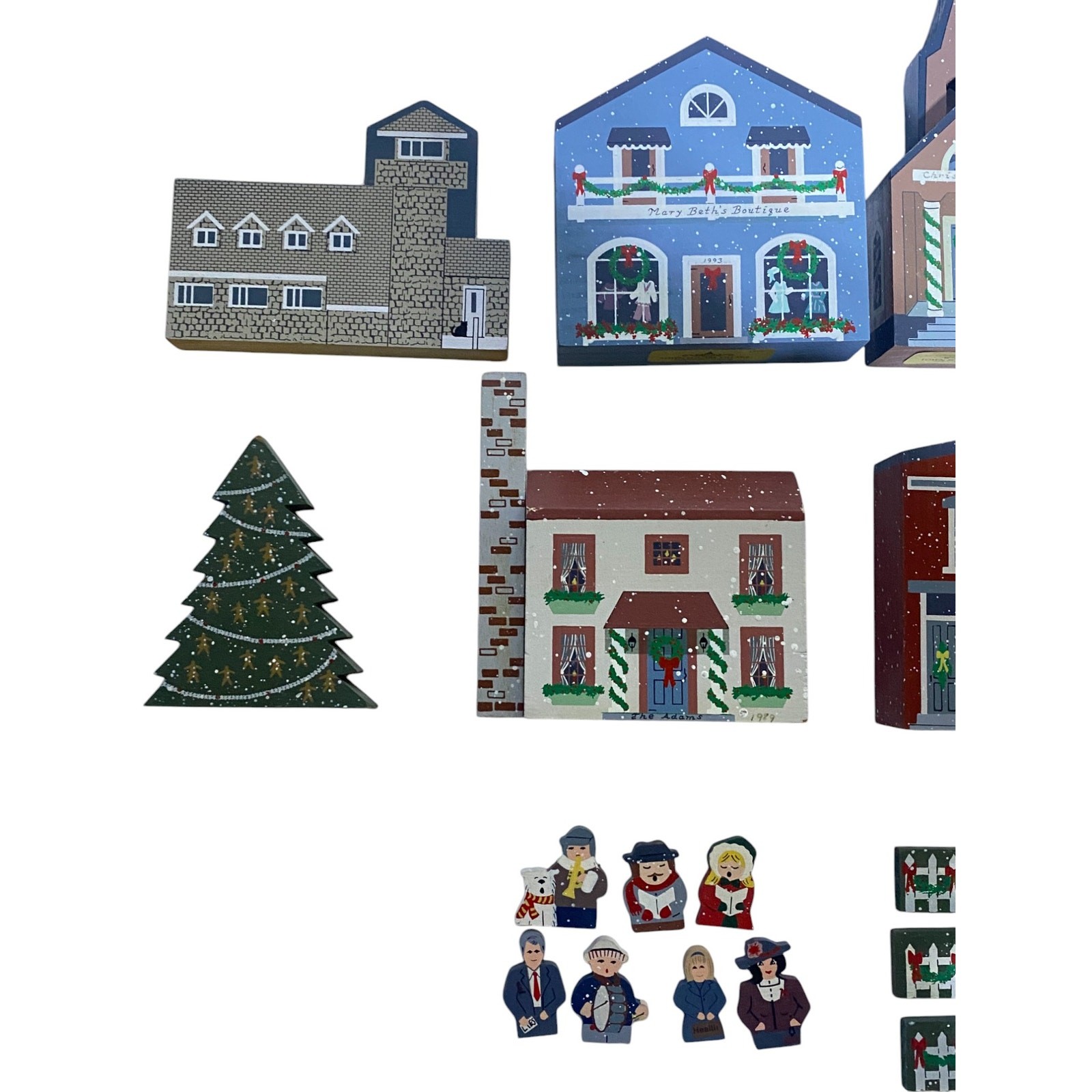 Noblesville Indiana Town Square Village Wood Collection Lot 23 Pieces