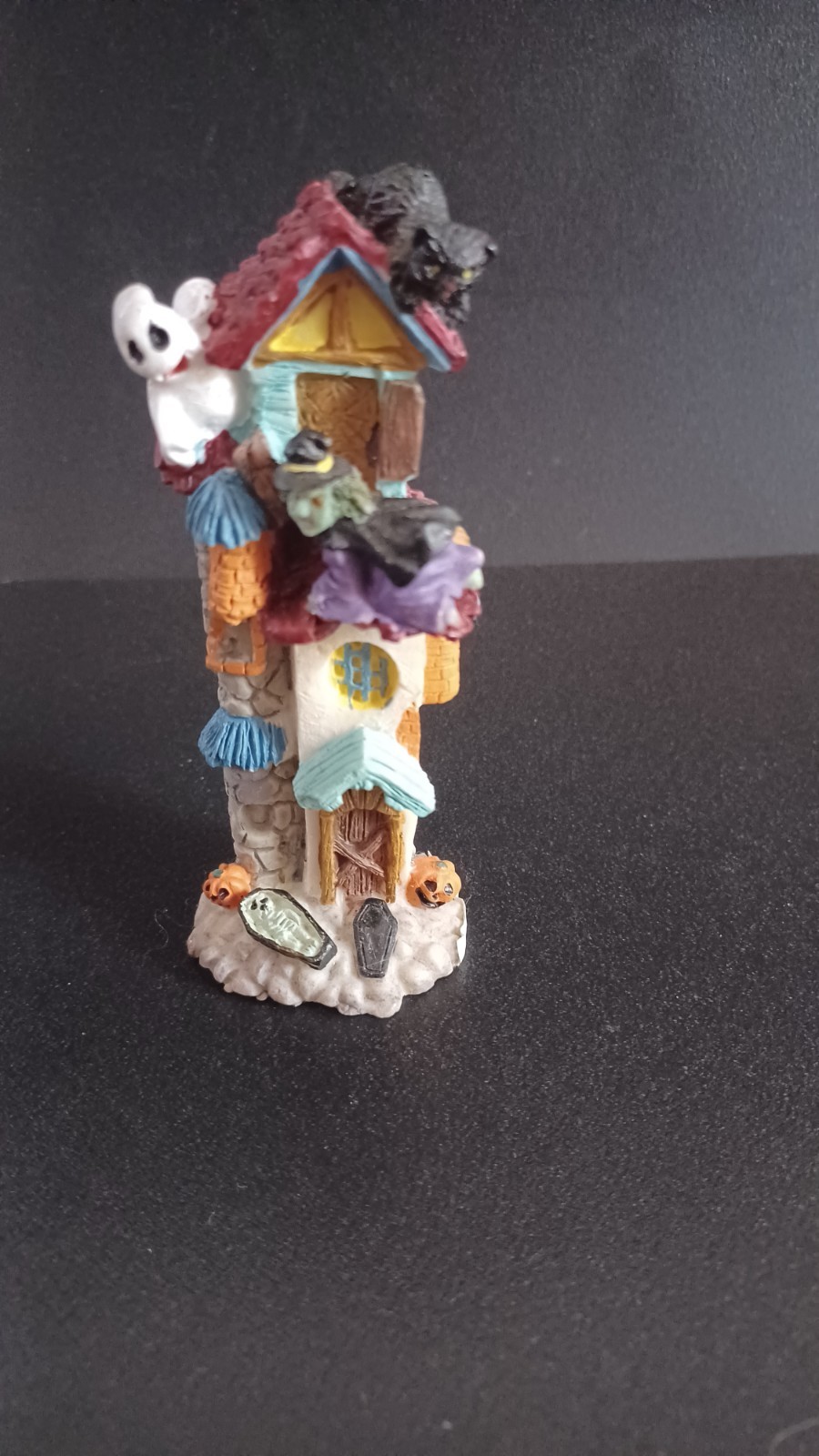 Set Of 3 Vintage Halloween Village Houses slim Accessories Halloween Decor