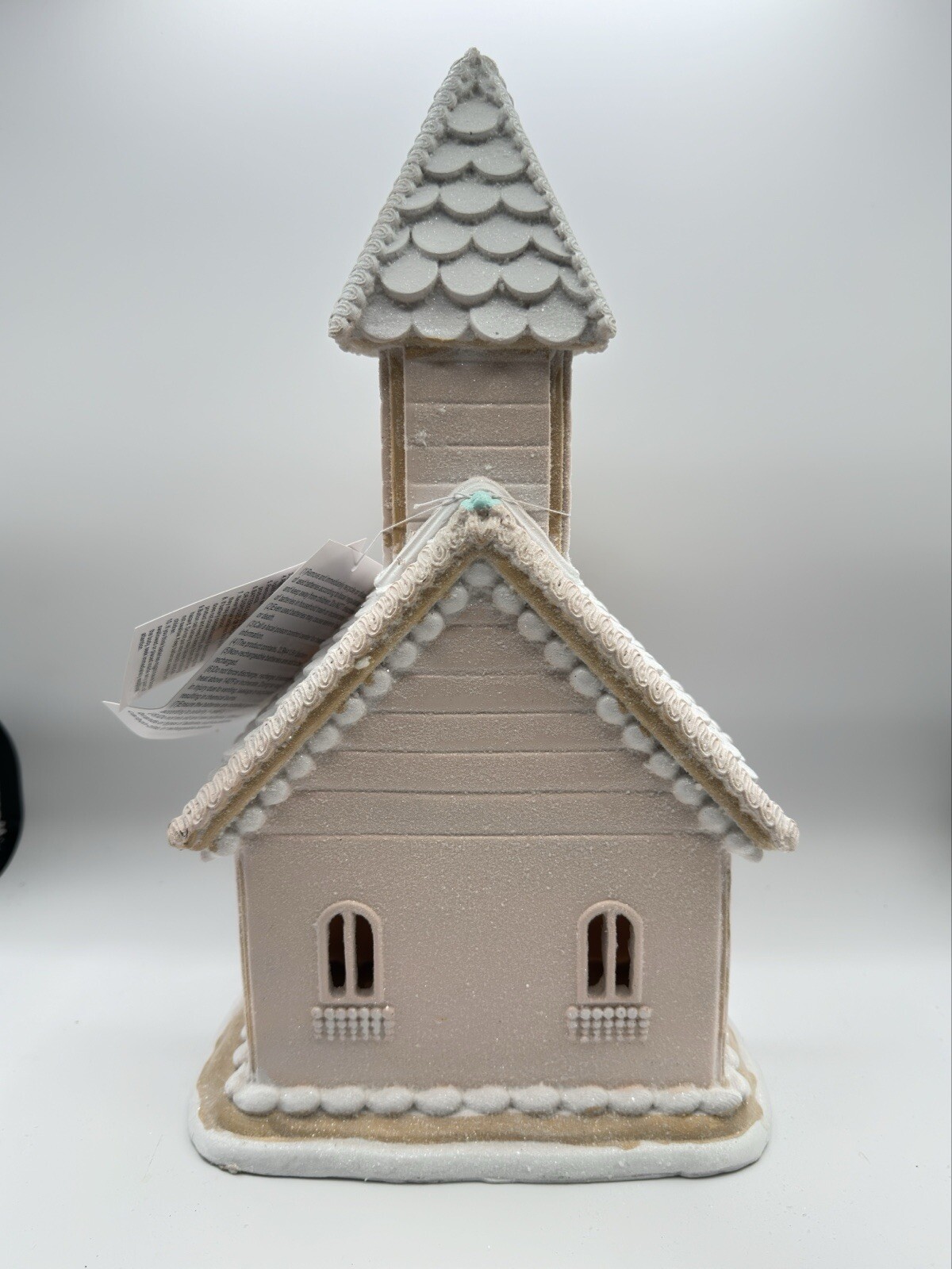 Raz Imports 16″ Lighted Pastel Pink Blue Gingerbread House Victorian