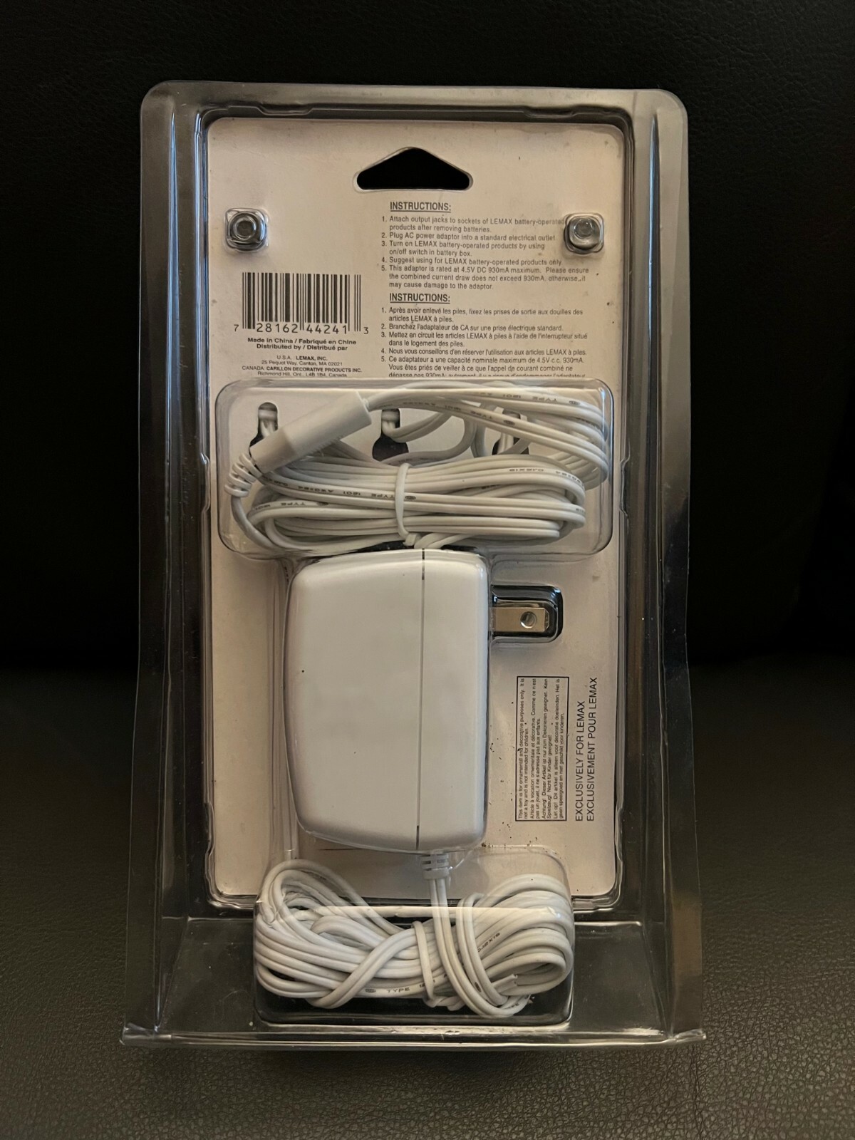 LEMAX 4.5 Volts 3-Output Jacks Accessories AC POWER ADAPTOR NEW in Package