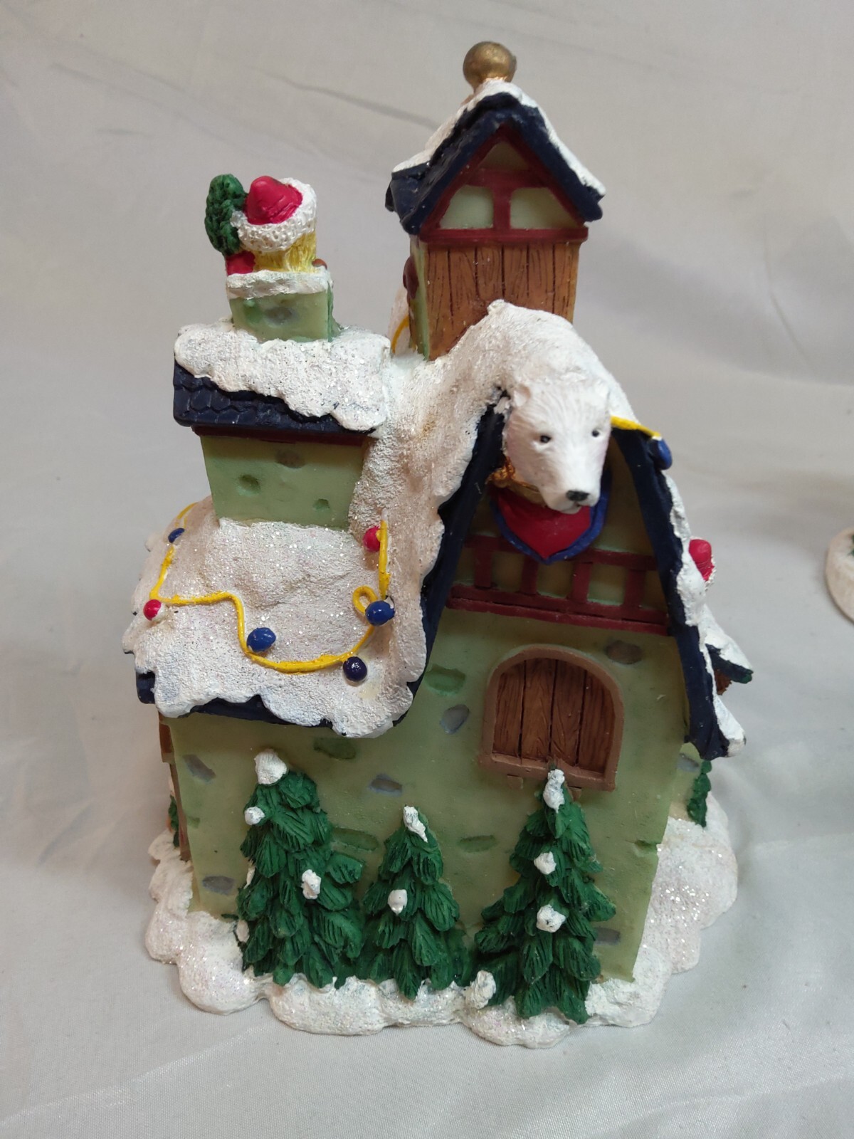 Arctic Circle Lighted Christmas Village With Carousel Tested And Working Nice