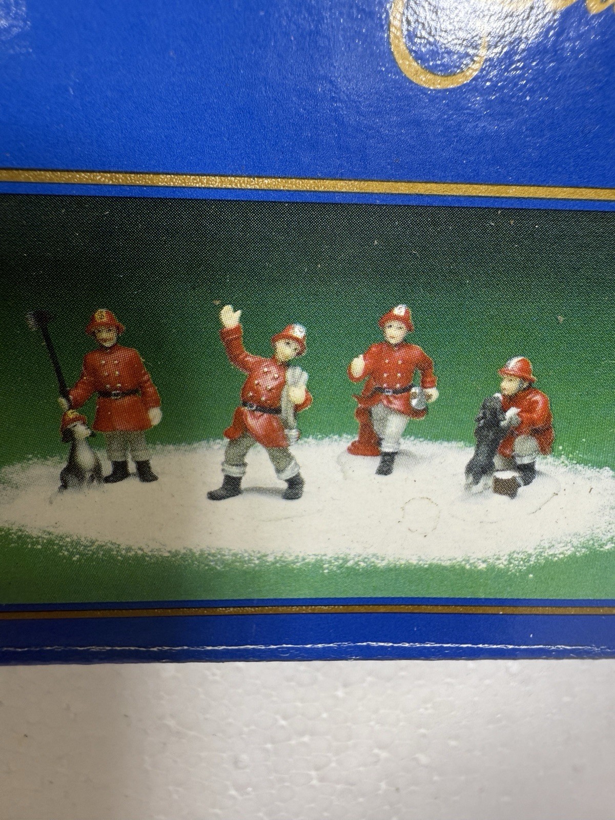 Firemen Figures Heartland Valley Hand Painted Christmas Village Accessories