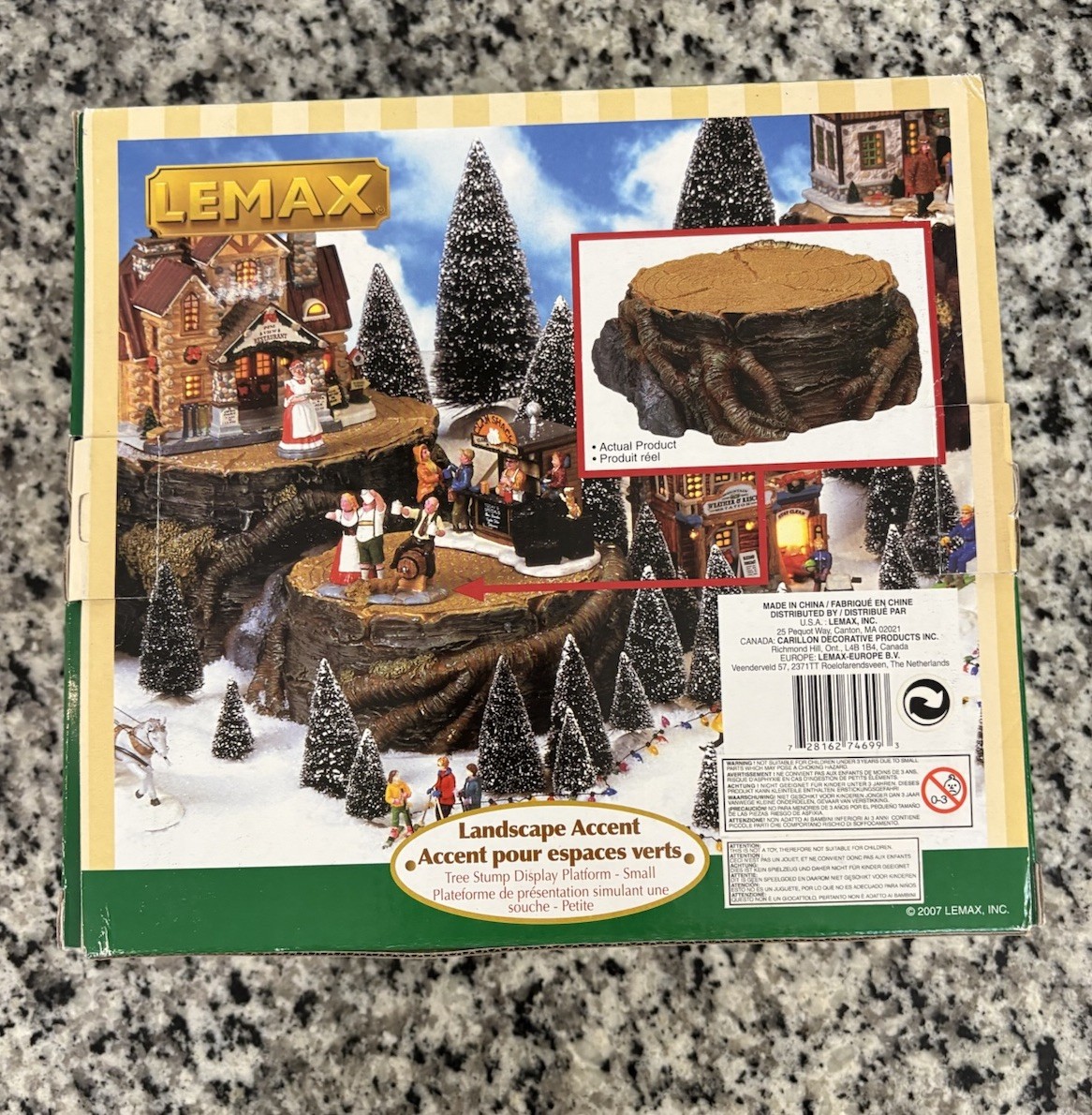 Lemax Landscape Accent Tree Stump Display Platform 2007 Retired