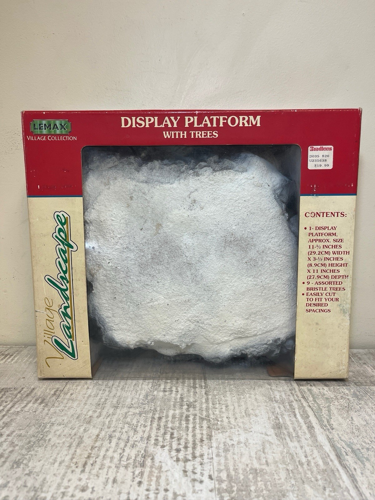 RETIRED Vintage Lemax Christmas Village Display Platform Base No Trees 1998