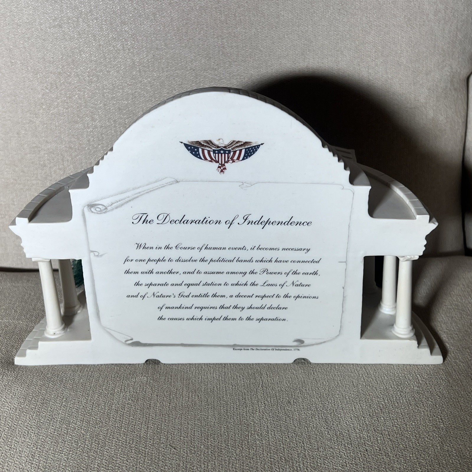 Dept 56 American Pride Collection Jefferson Memorial Patriot Pin & Scroll NO Box