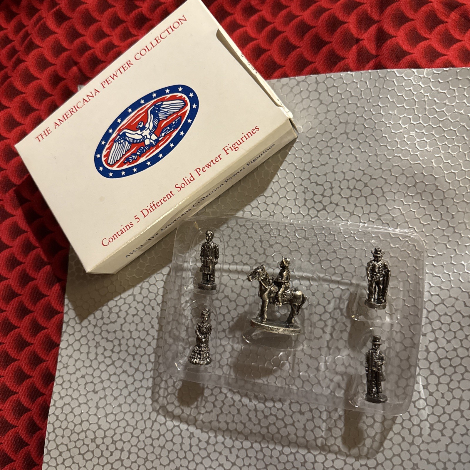 The Americana Pewter Collection 5 Historical Figurines AH19 1992 Pony Express