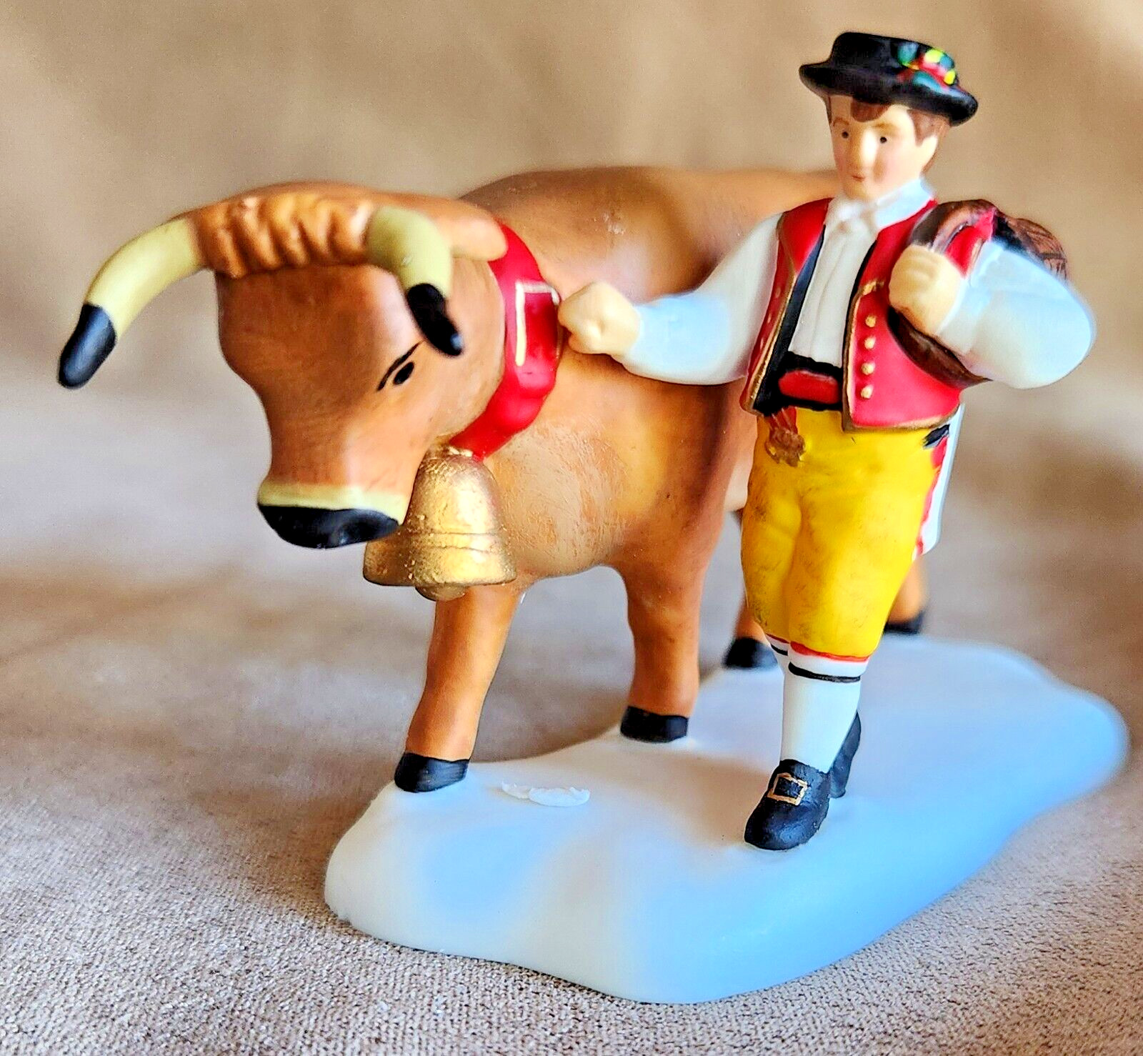 Leading The Bavarian Cow #56214 Department56 Alpine Village- BUYER GUARANTEE