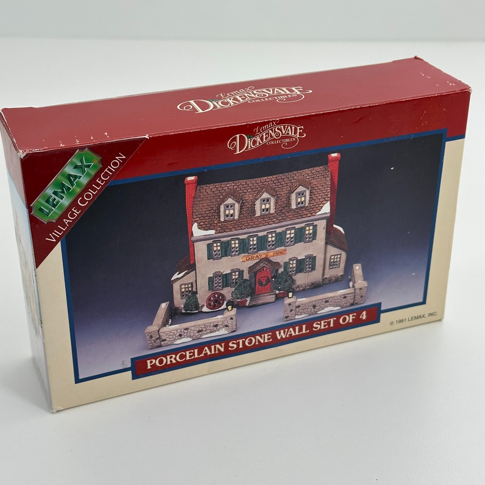 Lemax Dickensvale Stone Wall #13031 1991 Retired Boxed