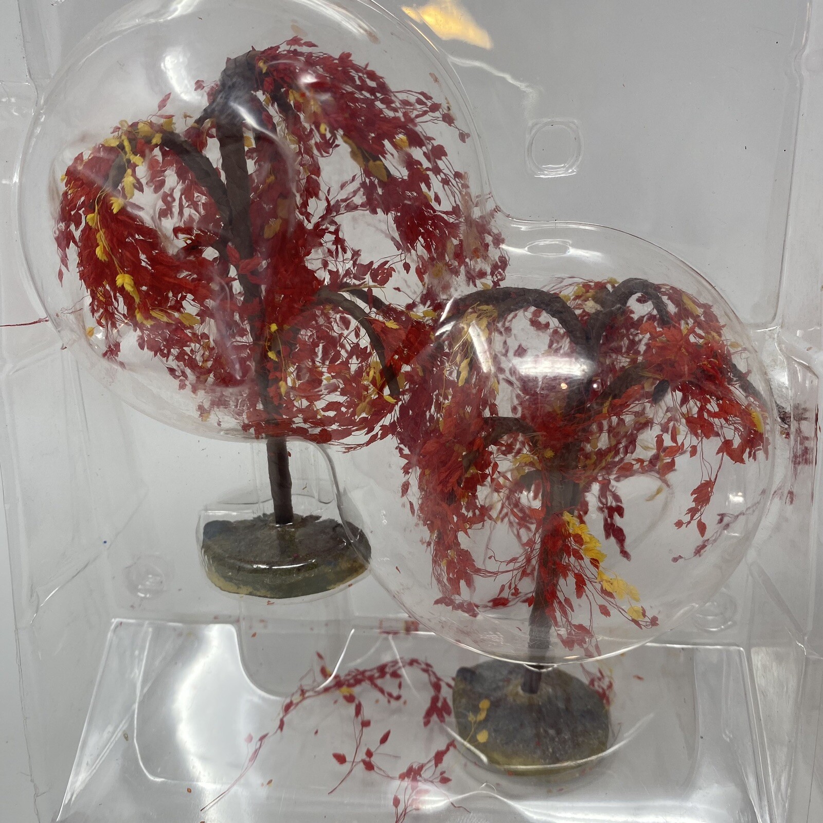 Lemax Autumn Oak Tree Mulberry Harvest Fall Halloween Village Retired LOT of 4