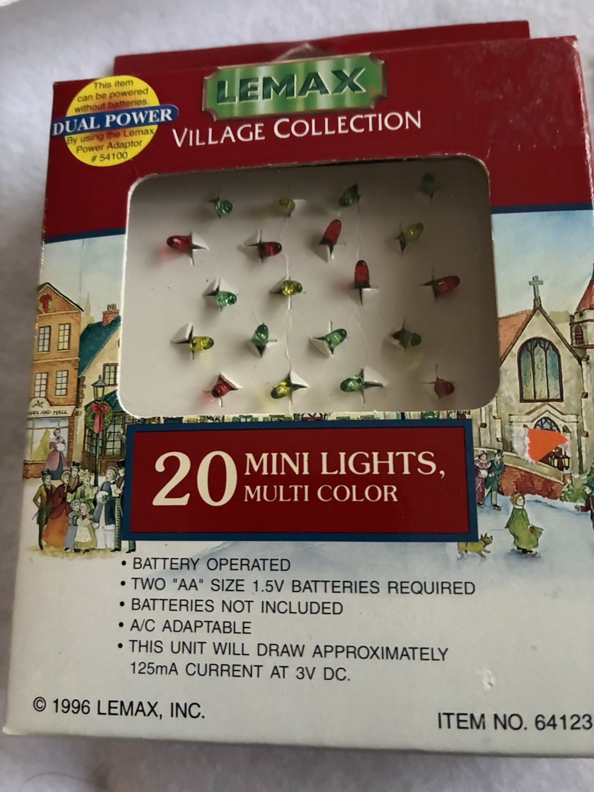 Lemax Plastic Lite Garland & 20 Multi Color Mini Lights Battery Operated