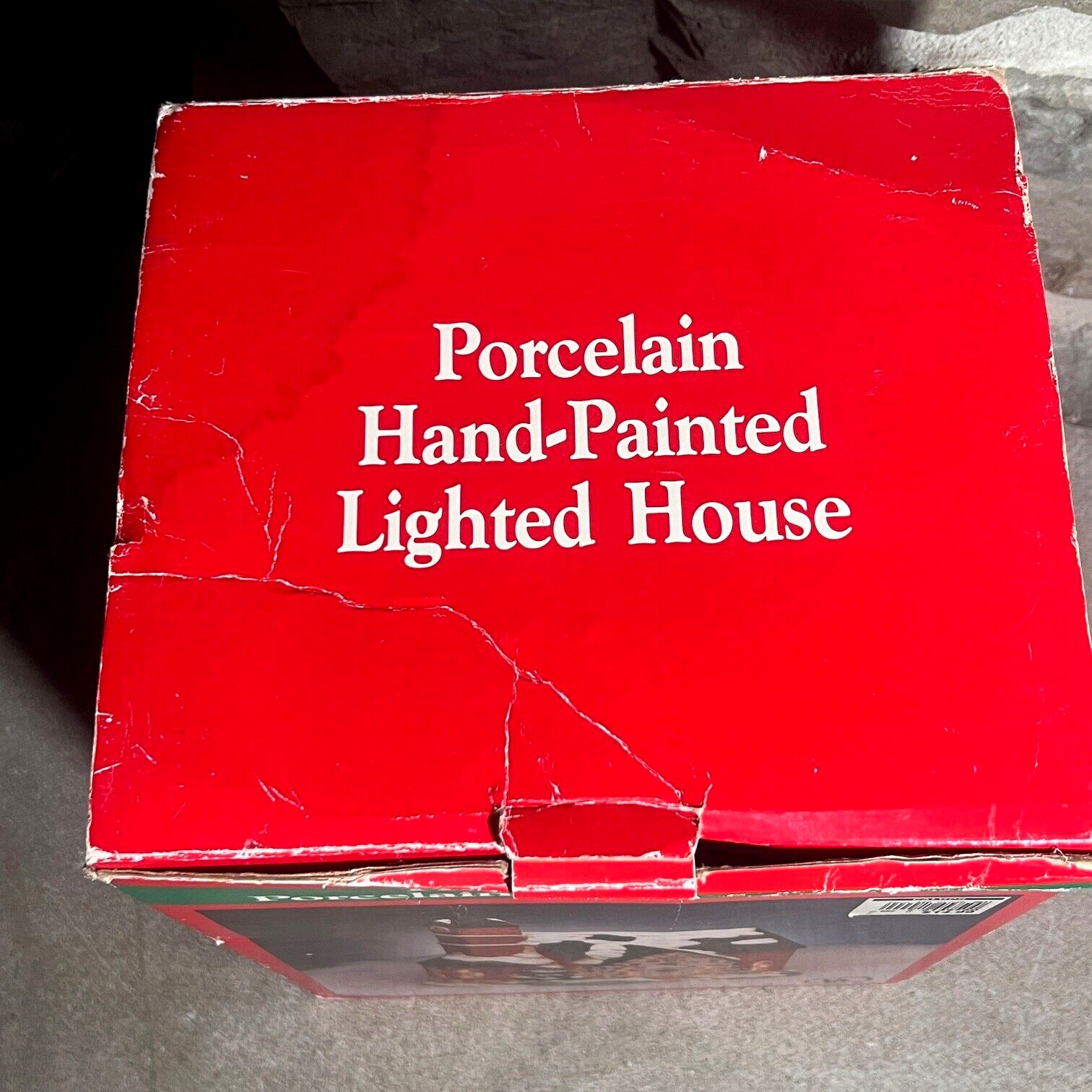 Vtg Caldor Christmas Porcelain Light Up Village Church, Clip In Cord in Box 1991