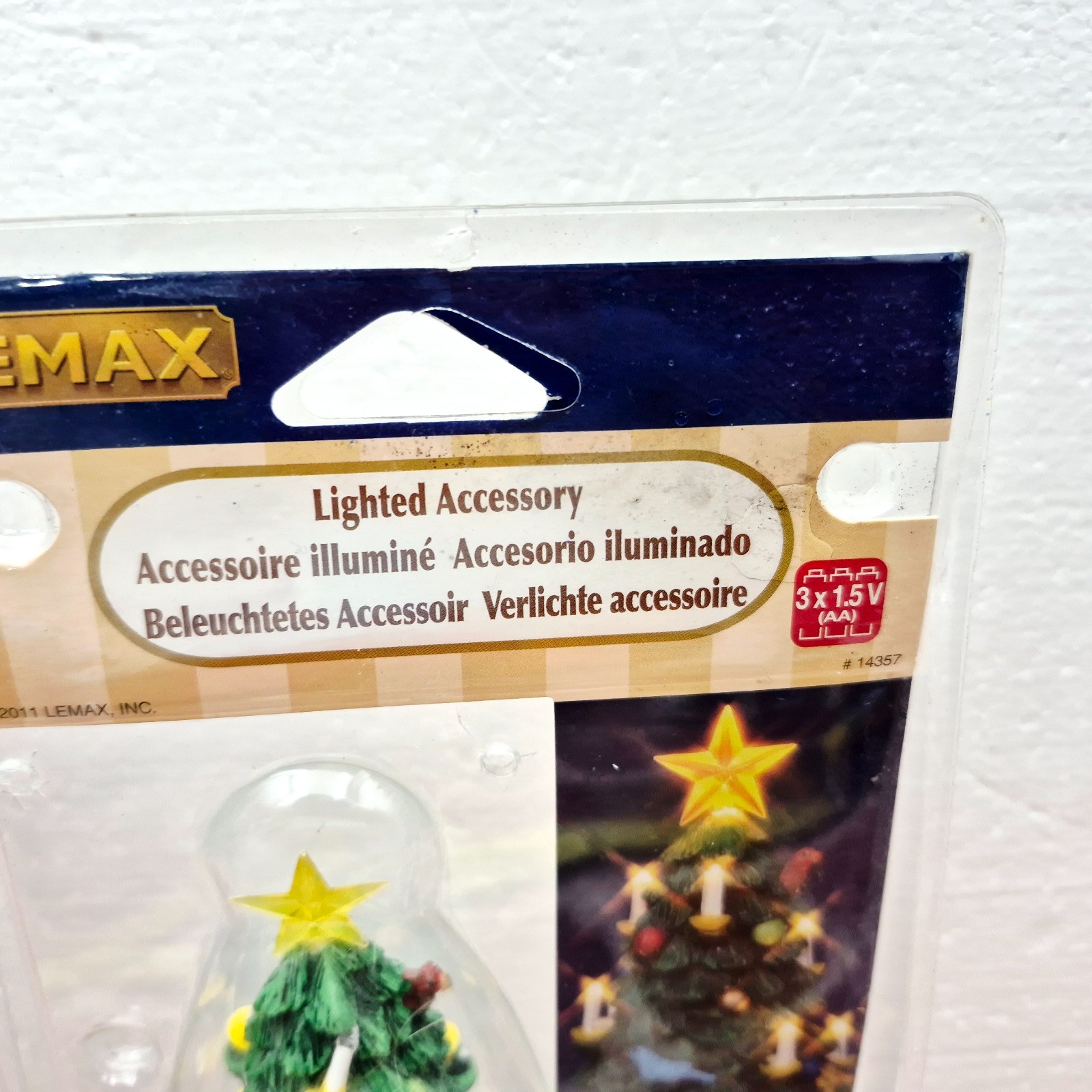 Lemax Lighted Accessory Christmas Tree #14357 4″ Tall