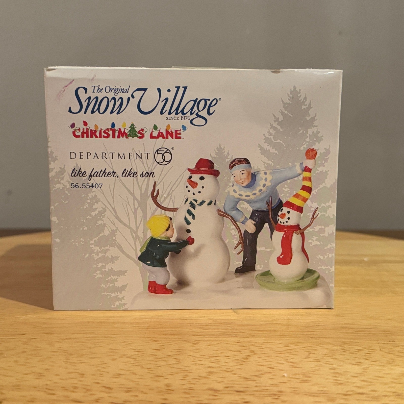 Department 56 Like Father Like Son Snow Village Christmas Lane NIB Dept 56