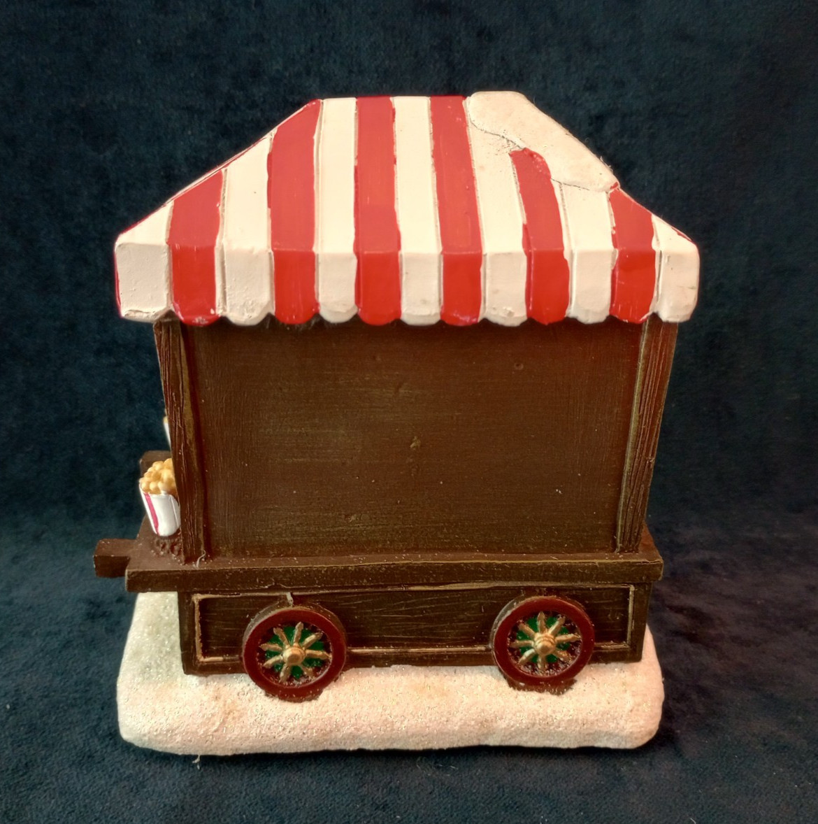 St Nicholas Square Popcorn Wagon w/ Light Moving Popping Corn Christmas Village