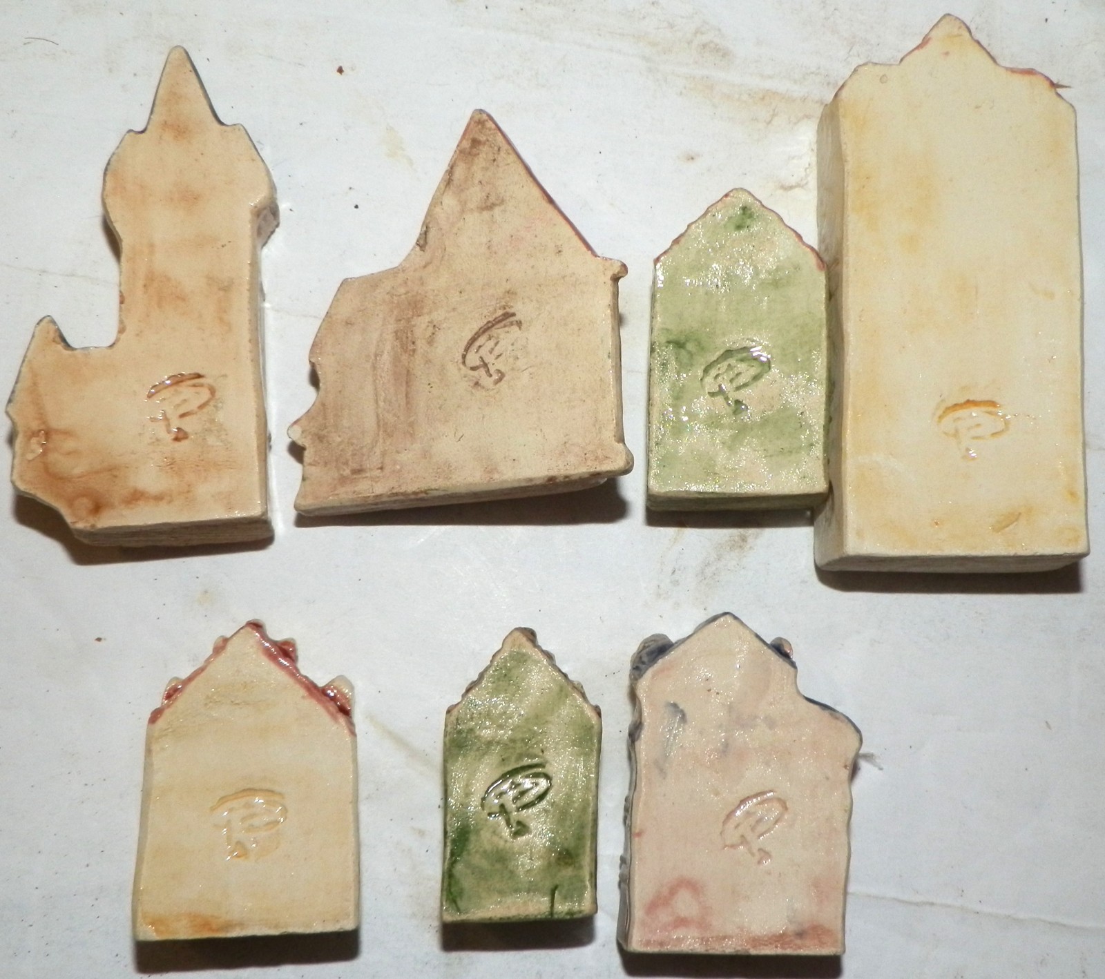 Hand Painted European Town Houses Vintage Ceramic Miniature Prague