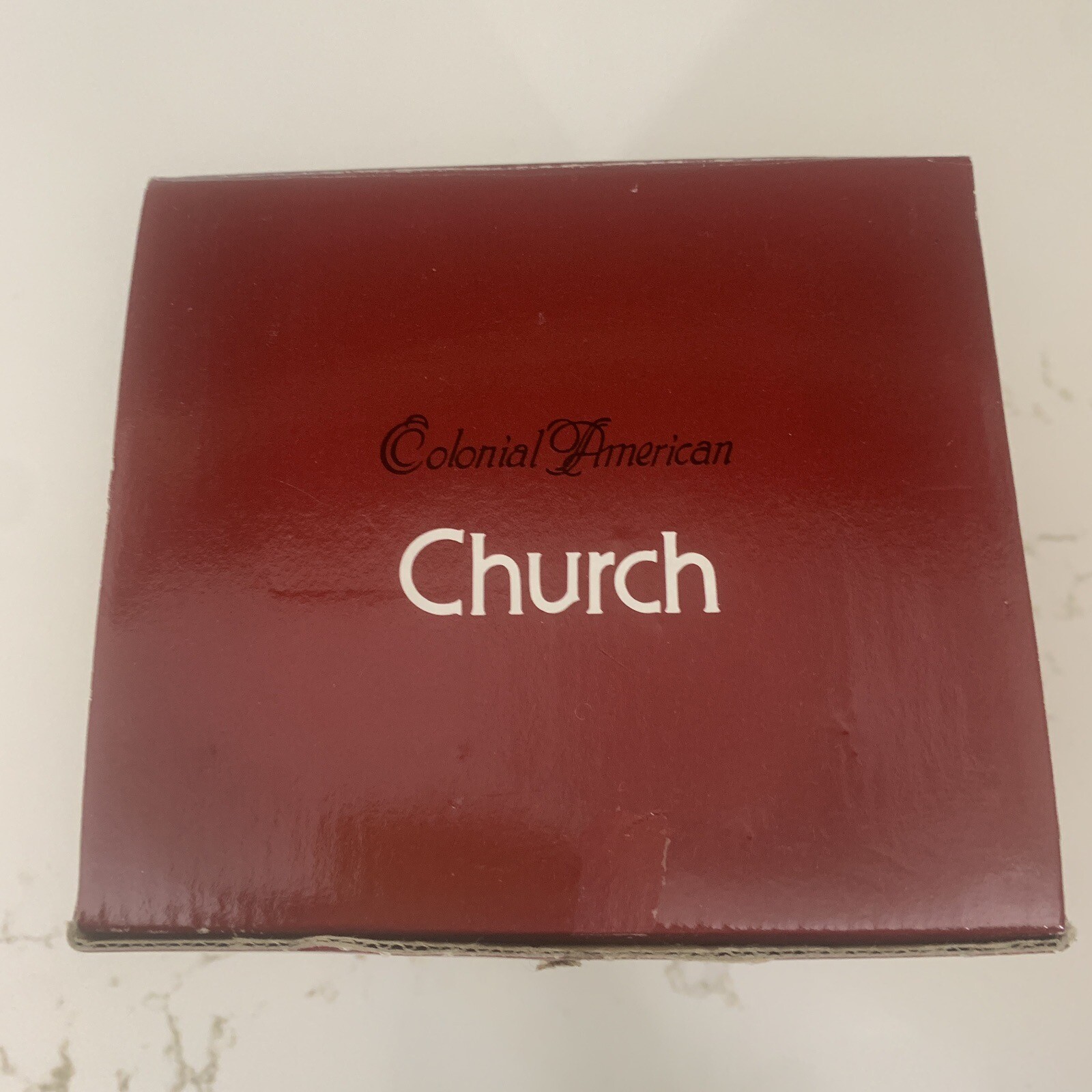 Vintage Holiday Home Colonial American Porcelain Church Christmas Village Taiwan